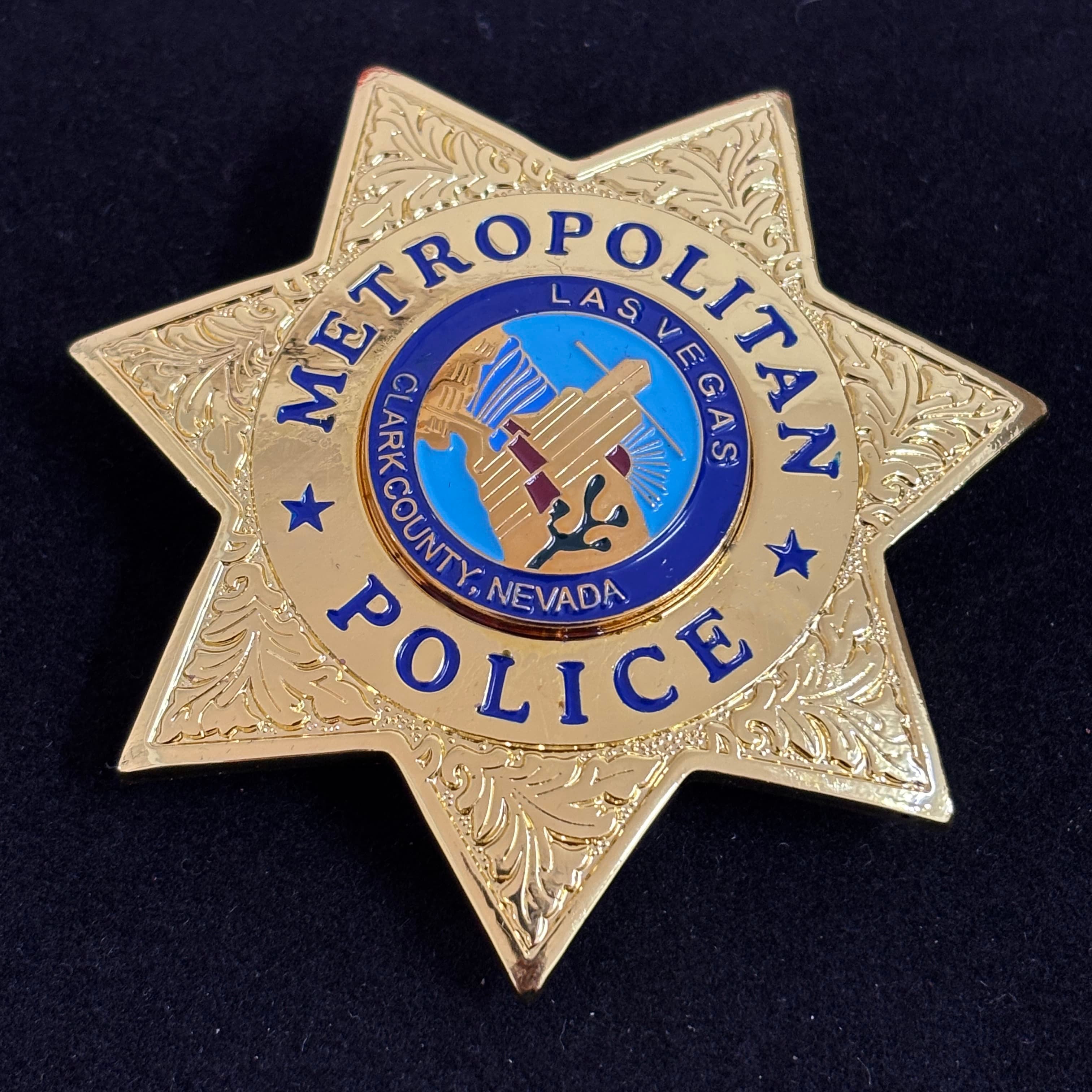 Las Vegas Metropolitan Police Badge LVMPD Replica Movie Props