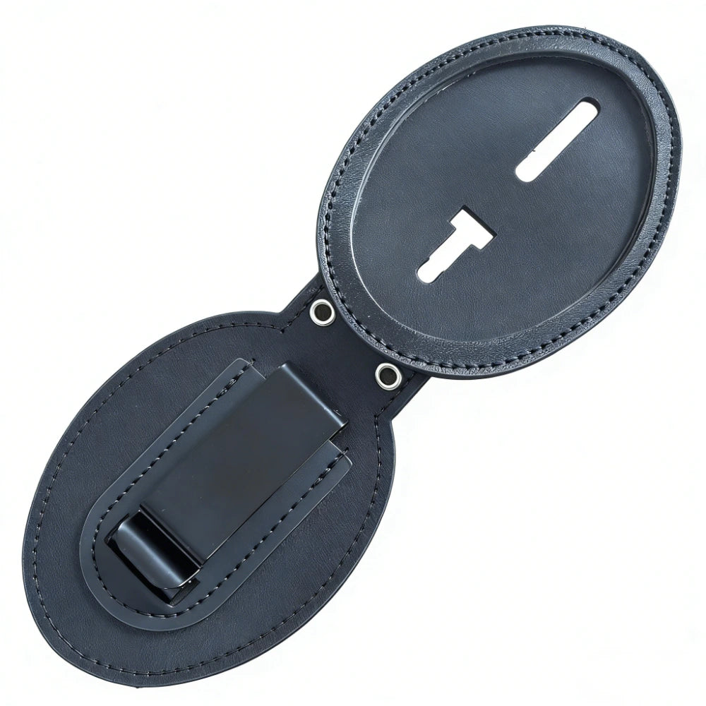 Vegan leather Oval Police Holder For LAPD Badges