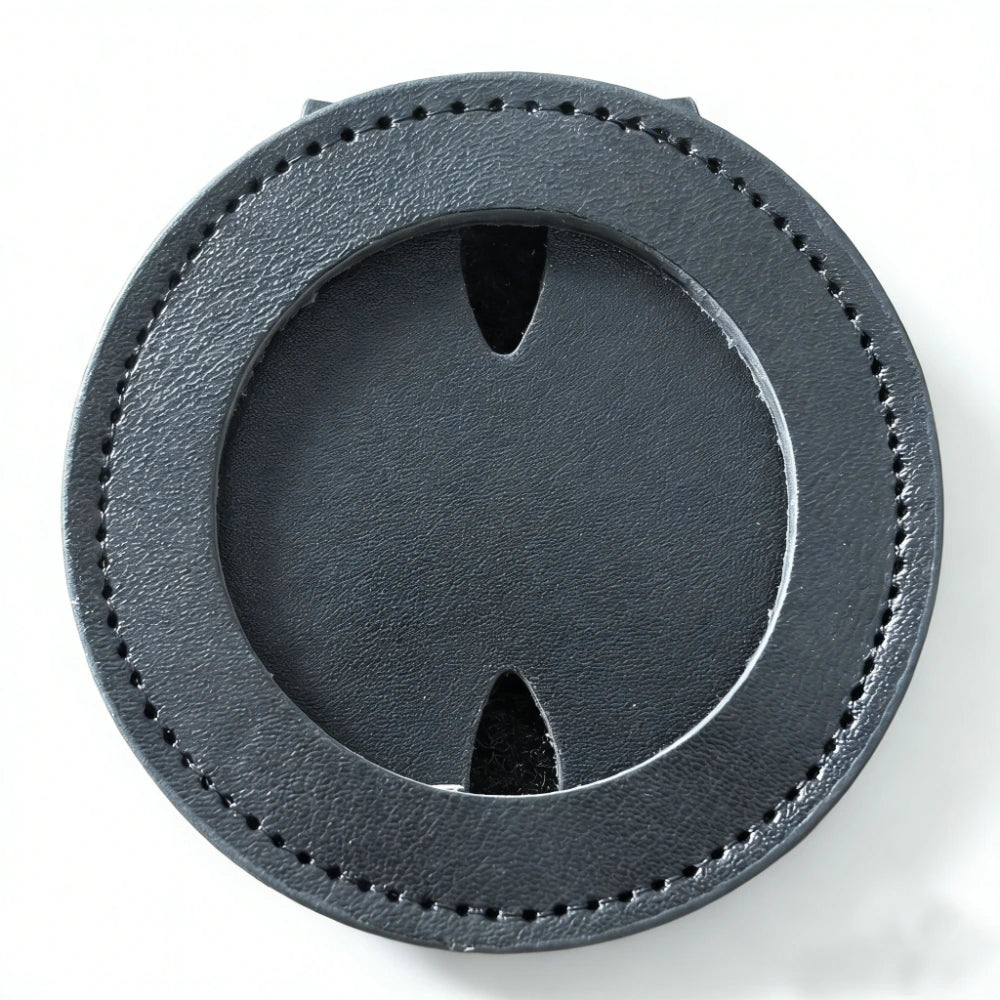 Genuine Leather Embedded Cut-out Holder For Round US MARSHAL & Other Police Badges