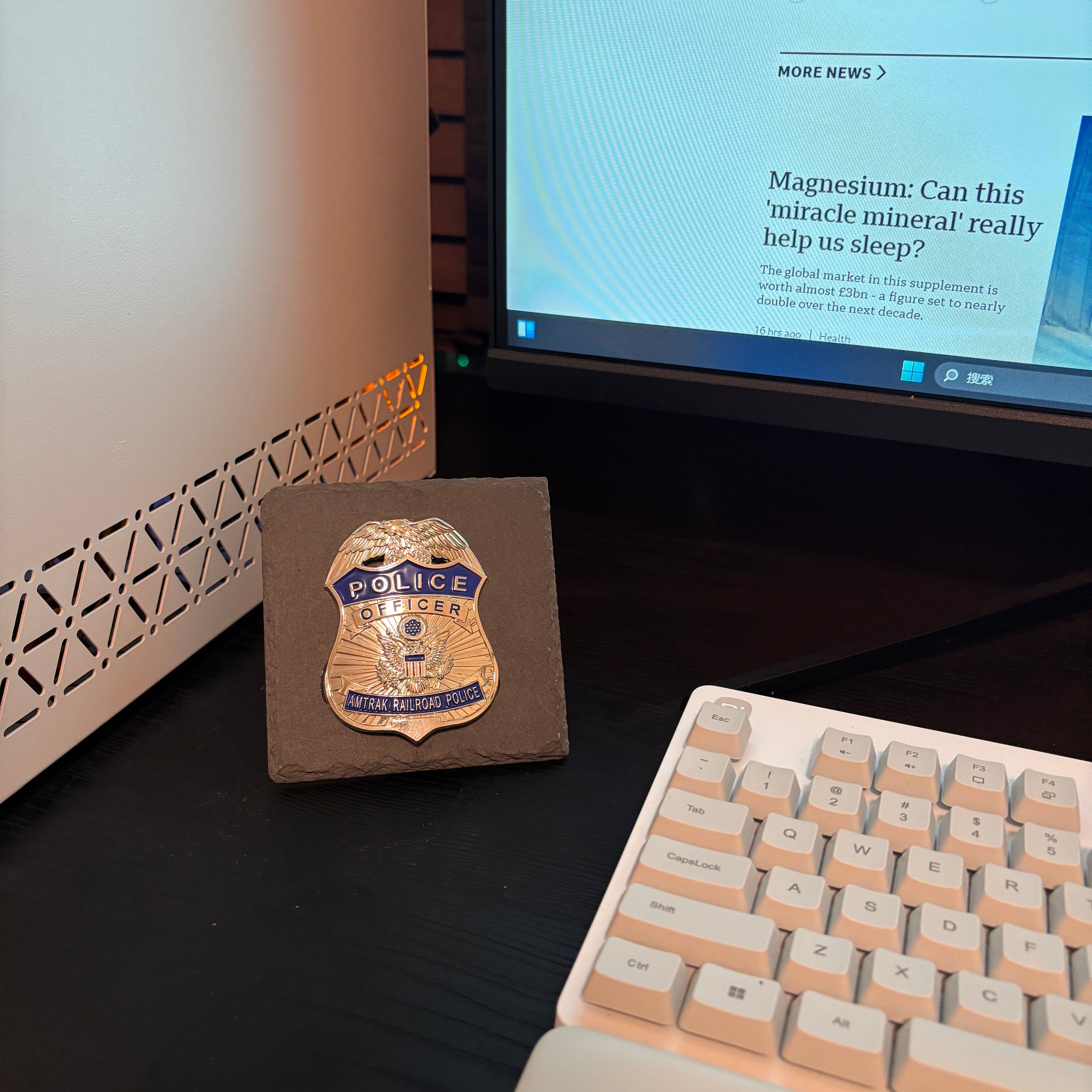 Police amtrak pailroad badge Plaques Law Enforcement Award & Recognition Collectible gifts retirement memorial