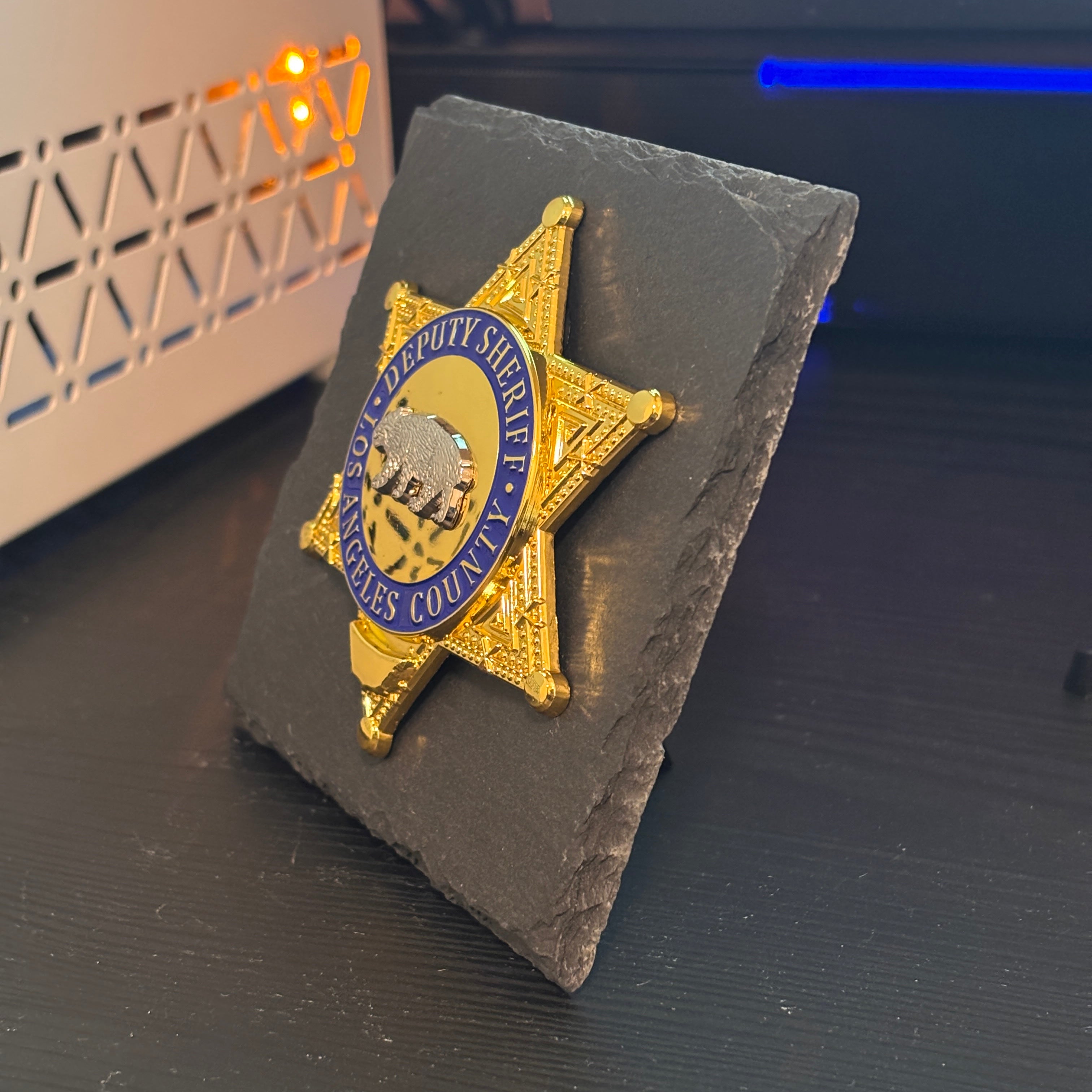 LASD Sheriff Bear police badge Desk Decor,Law Enforcement Award & Recognition Collectible gifts retirement memorial