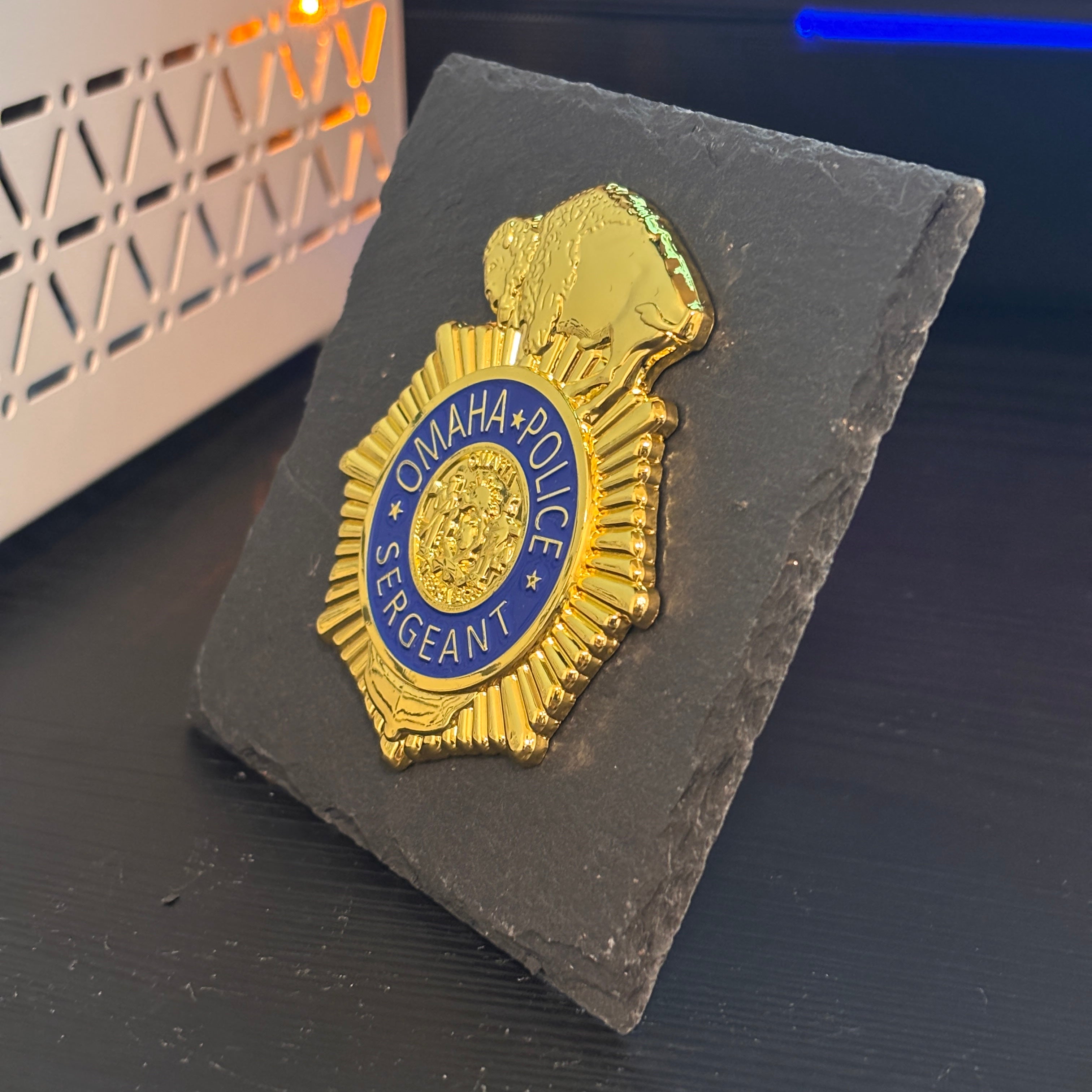 Omaha police badge Desk Decor,Law Enforcement Award & Recognition Collectible gifts retirement memorial