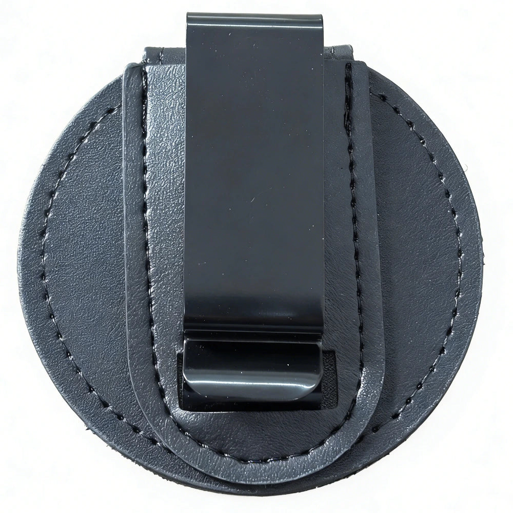 Genuine Leather Embedded Cut-out Holder For Round US MARSHAL & Other Police Badges