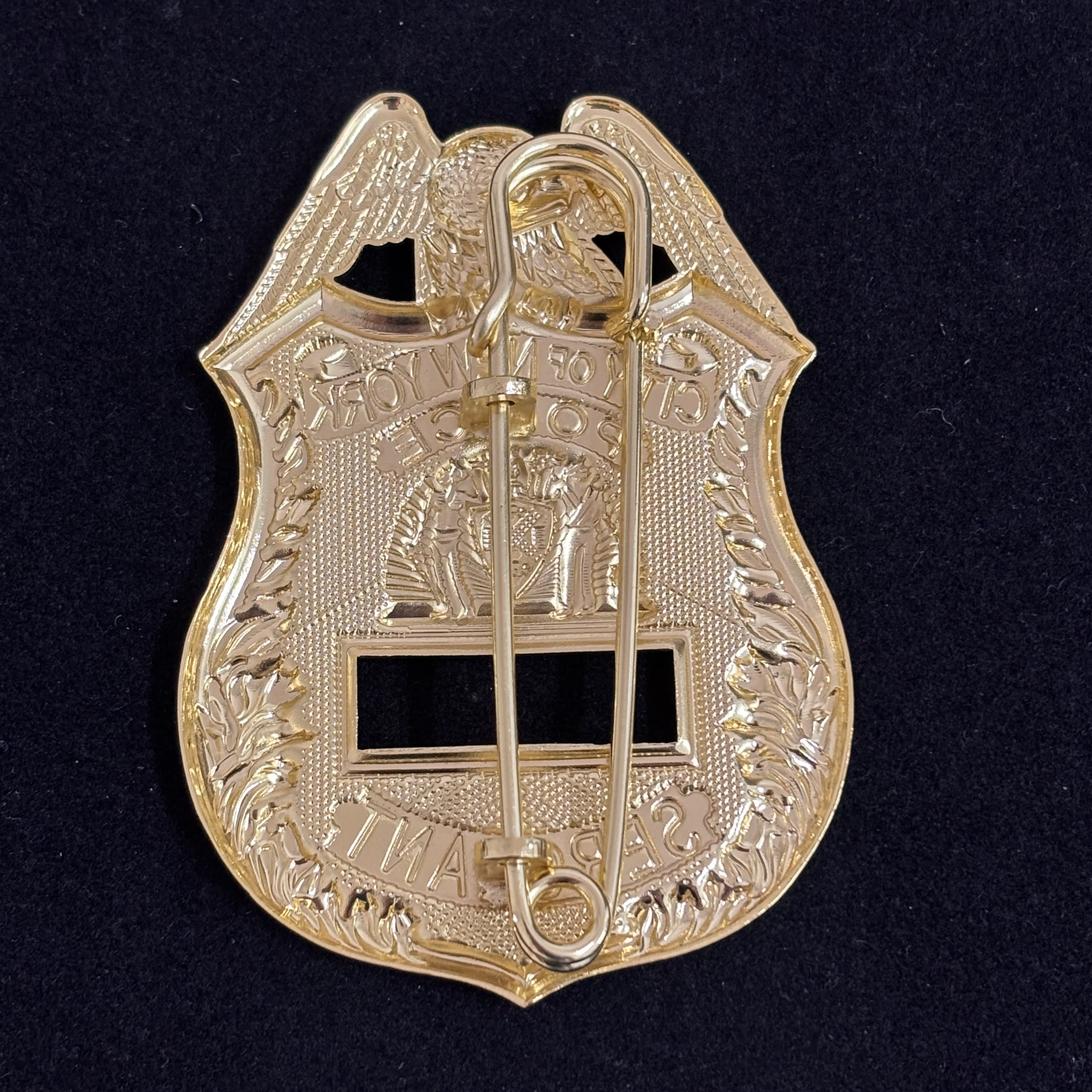 City Of New York Police Sergeant BADGE Replica Movie Props Customizable number