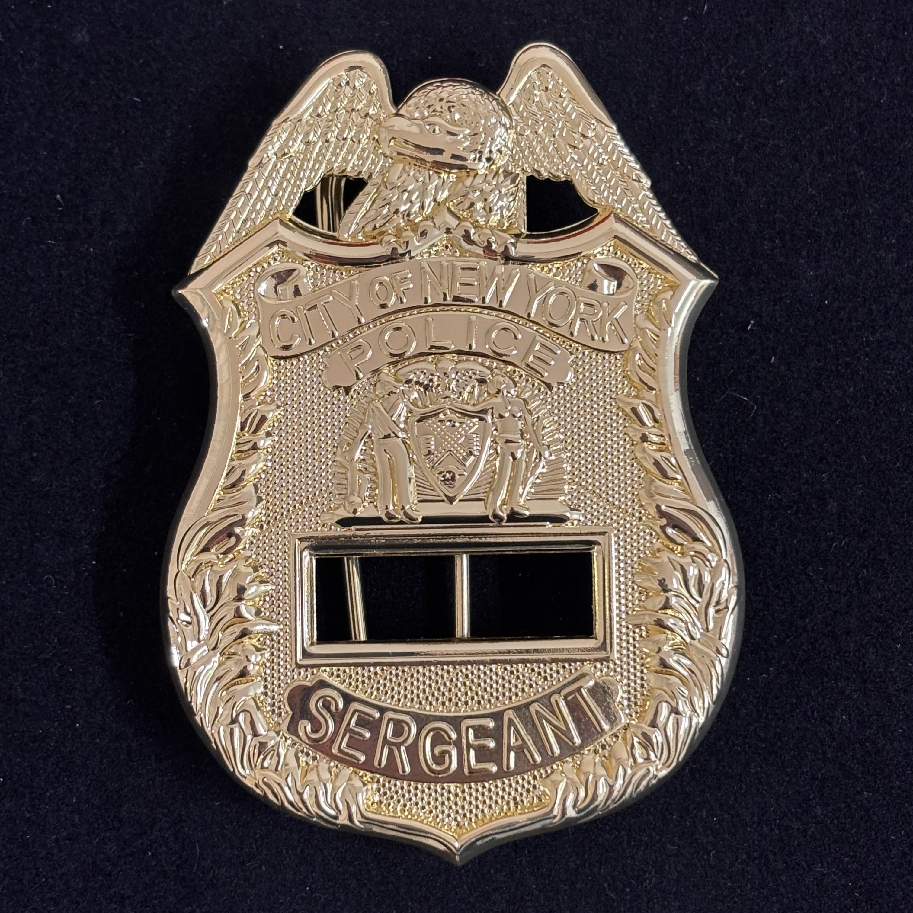 City Of New York Police Sergeant BADGE Replica Movie Props Customizable number