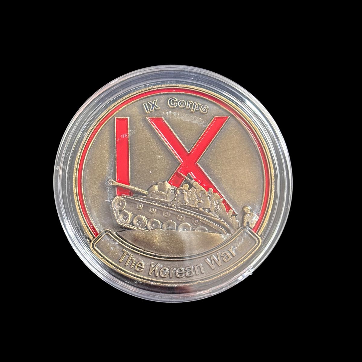 IX CORPS THE KOREAN WAR 38TH PARALLEL Challenge Coin