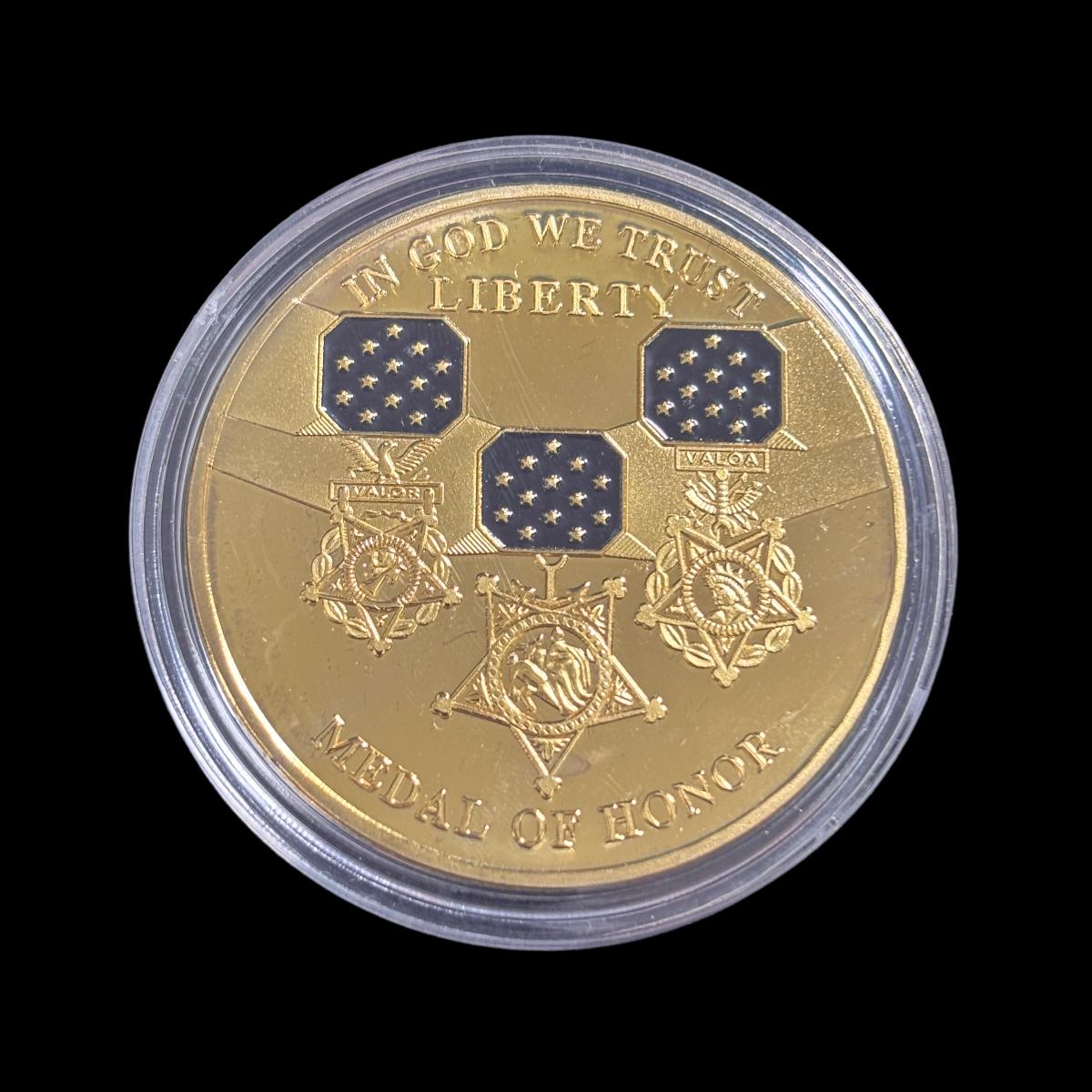 IN GOD WE TRUST LIBERTY MEDAL OF HONOR Challenge Coin