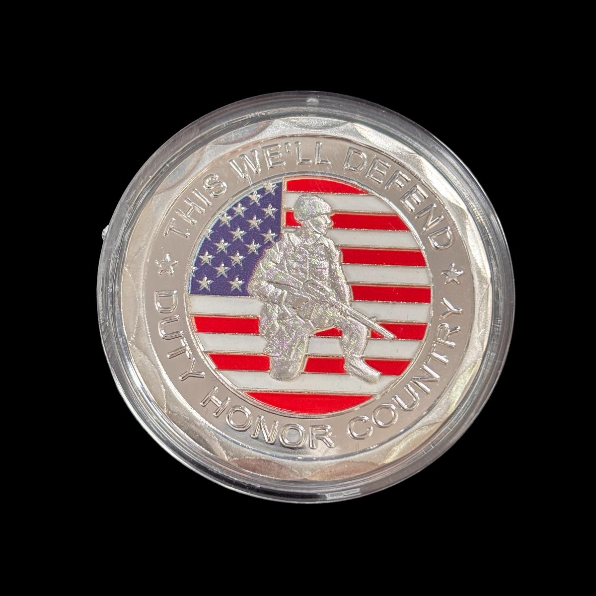 US ARMY VETERAN PROUDLY SERVED Challenge Coin