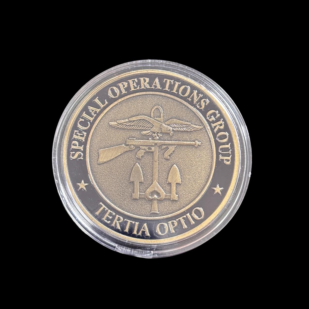 SPECIAL OPERATIONS GROUP TERTIA OPTIO Challenge Coin