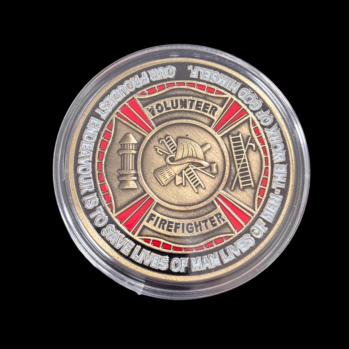 VOLUNTEER FIREFIGHTER DUTY HONOR Challenge Coin