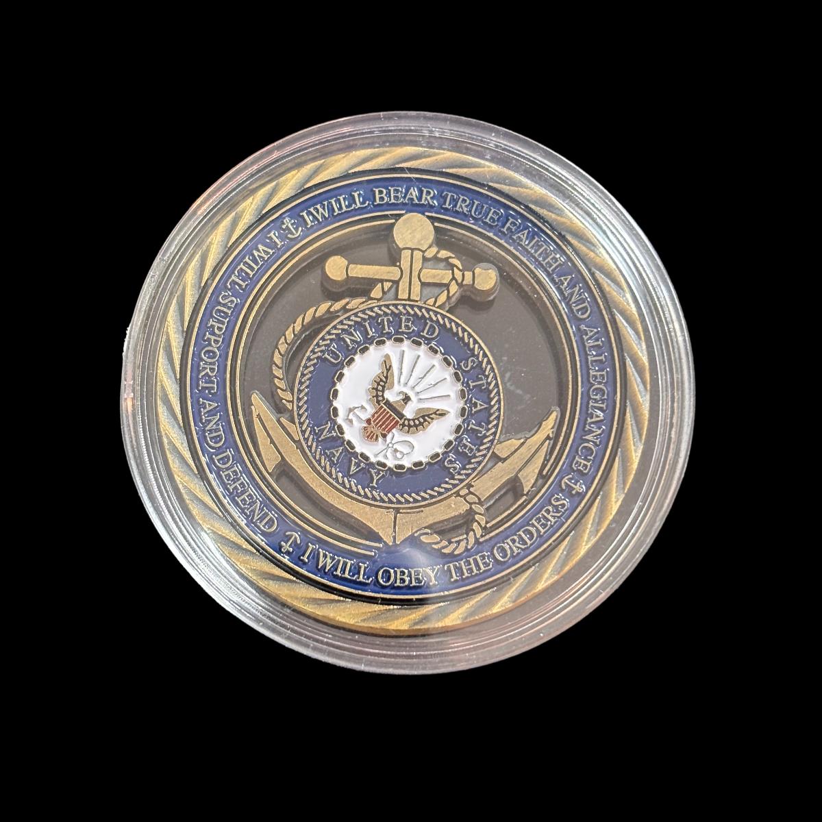 U.S. NAVY HONOR COURAGE COMMITMENT Challenge Coin