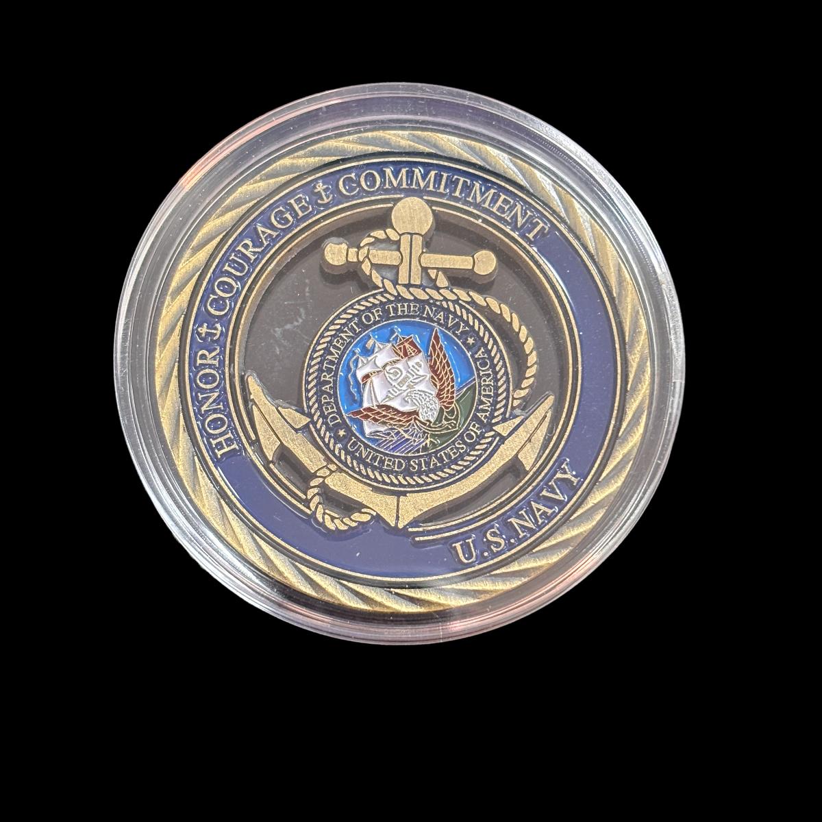 U.S. NAVY HONOR COURAGE COMMITMENT Challenge Coin