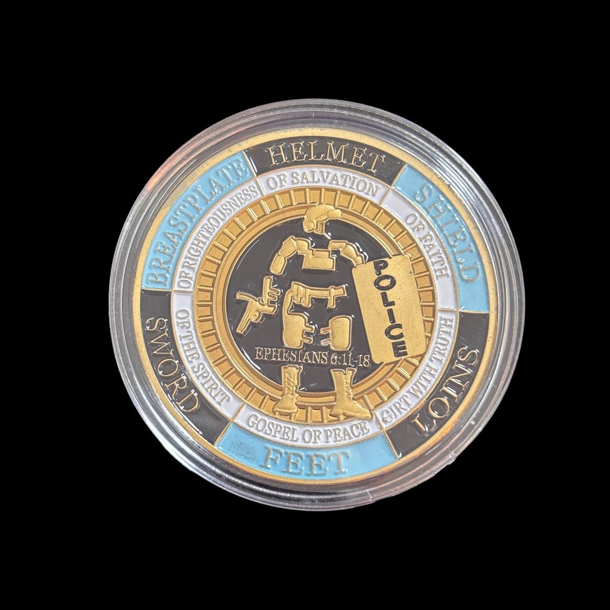 PUT NO THE ARMOR OF GOD PRAY ALWAYs Challenge Coin