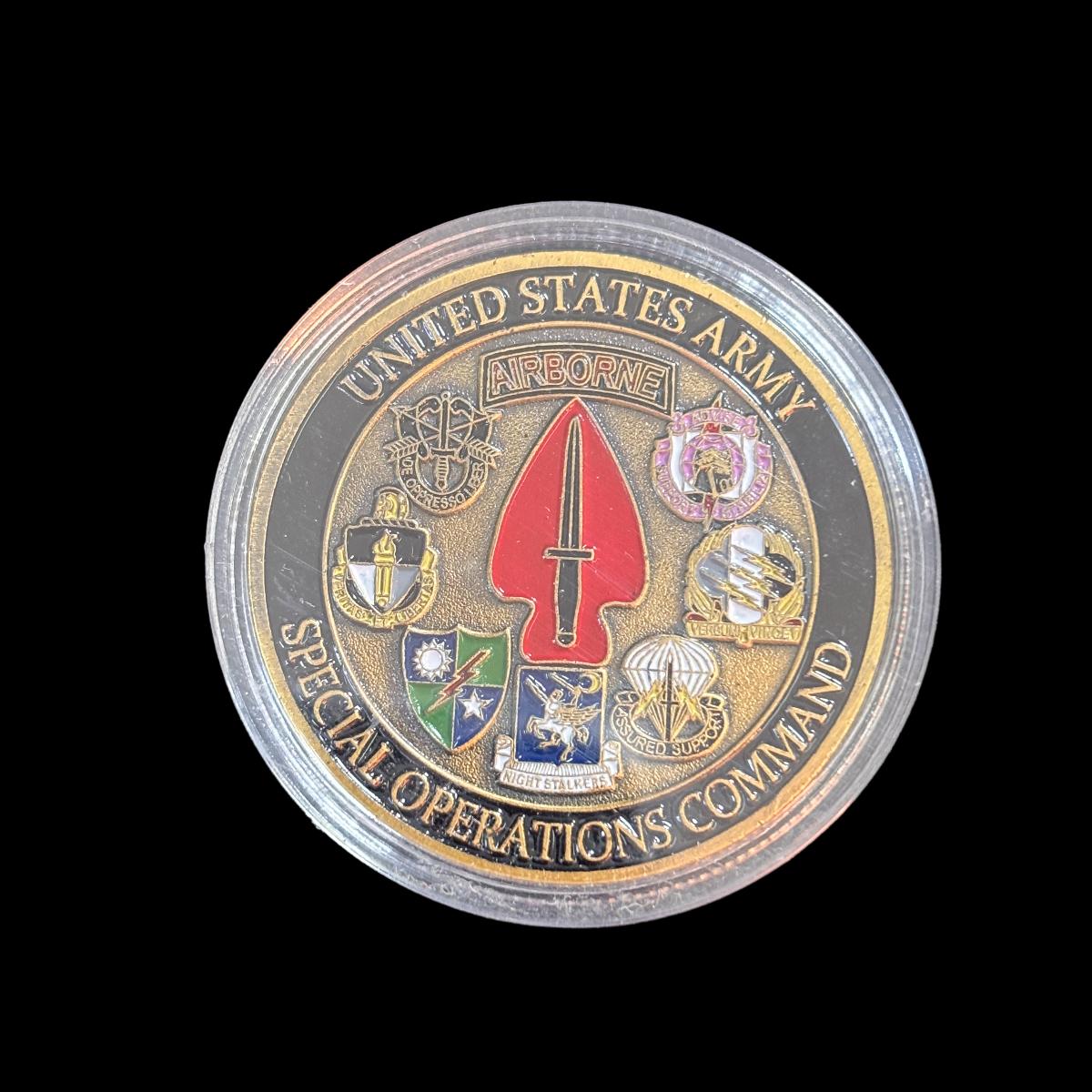 U.S. ARMY SPECIAL OPERATIONS COMMAND SINE PARl Challenge Coin