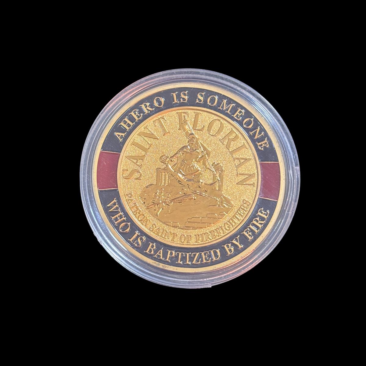 THE THIN RED LINE FIRST IN LAST OUT Challenge Coin