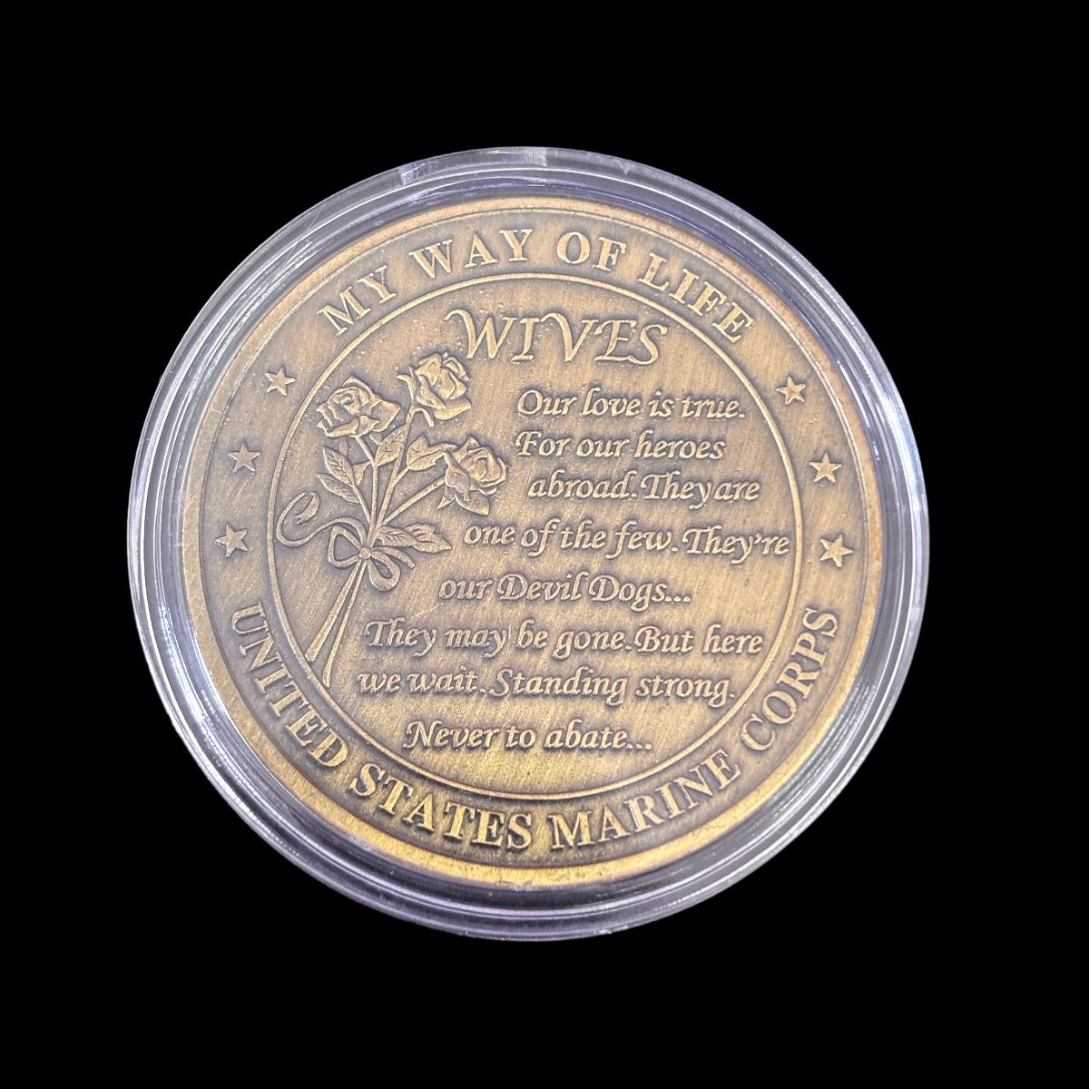 MARINE WIVES THE TOUGHEST JOB IN THE CORPs Challenge Coin