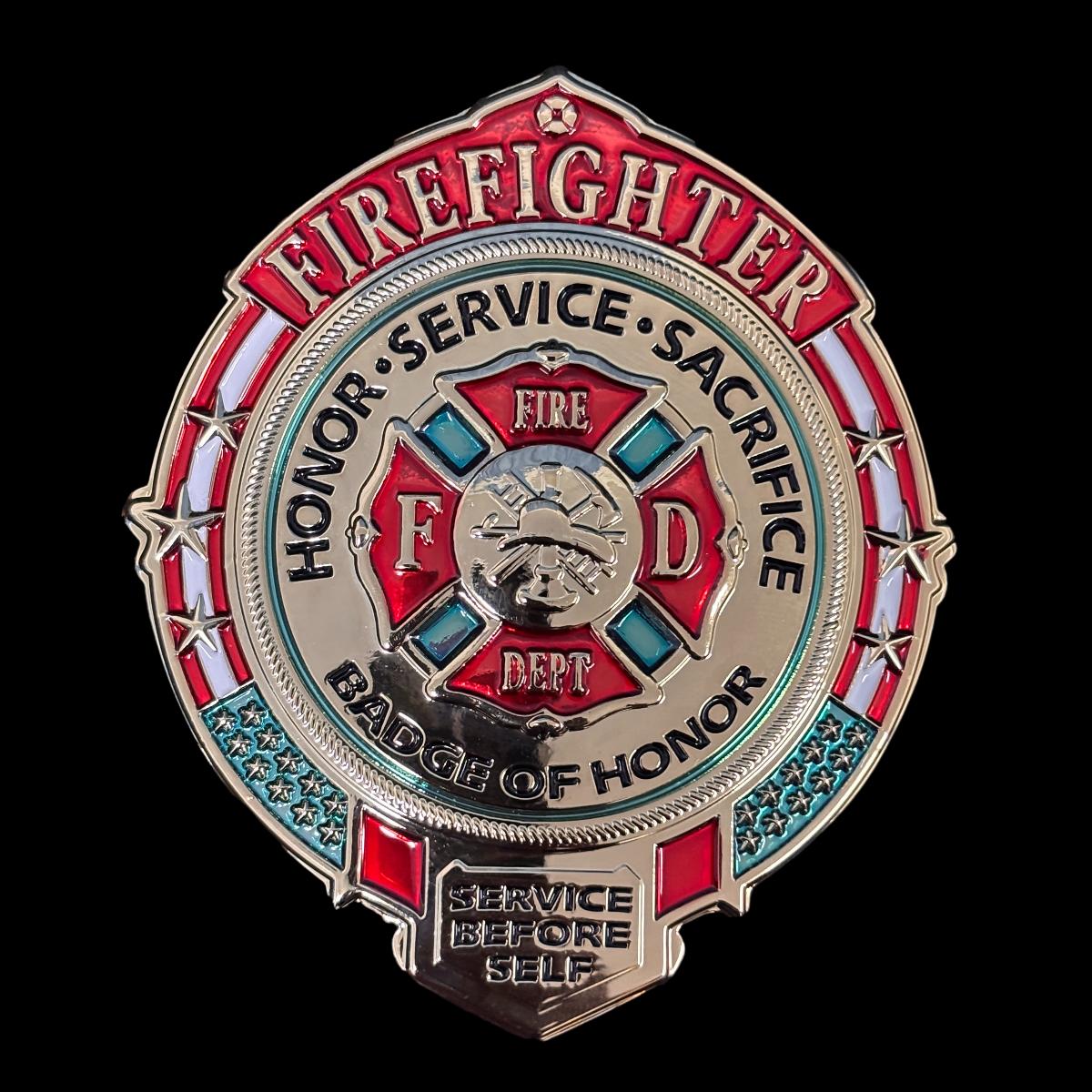 FIREFIGHTER HONOR SERVICE SACRIFICE BADGE Replica Movie Props