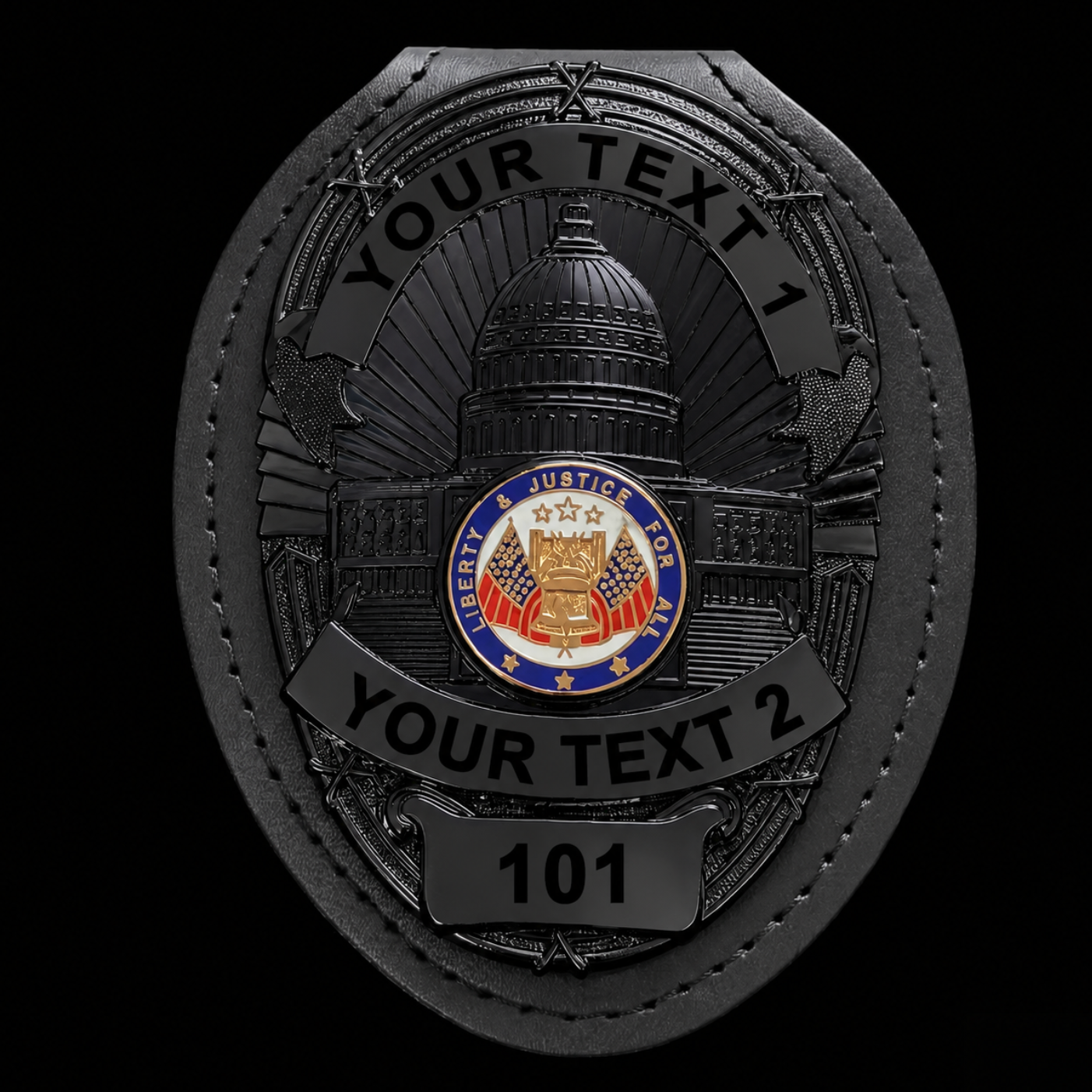 Customizable Badge MA04-Black