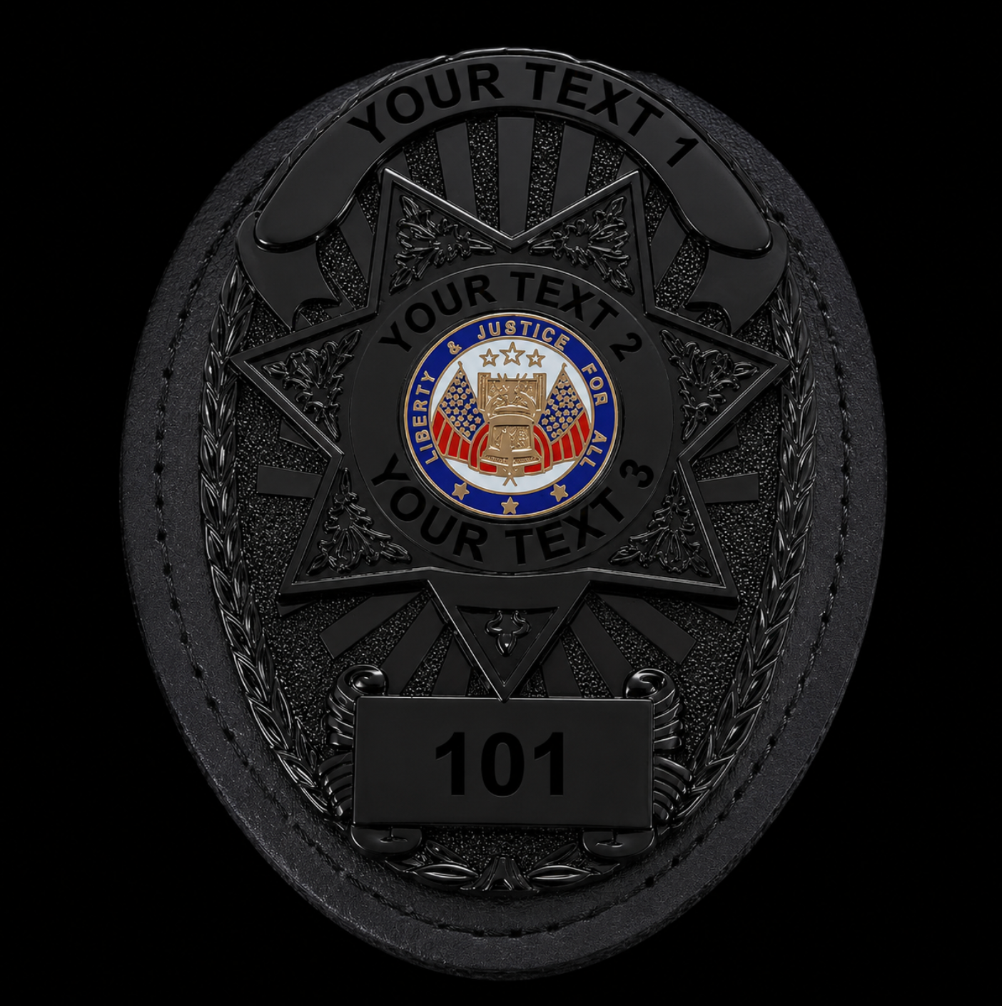 Customizable Badge MA07-Black