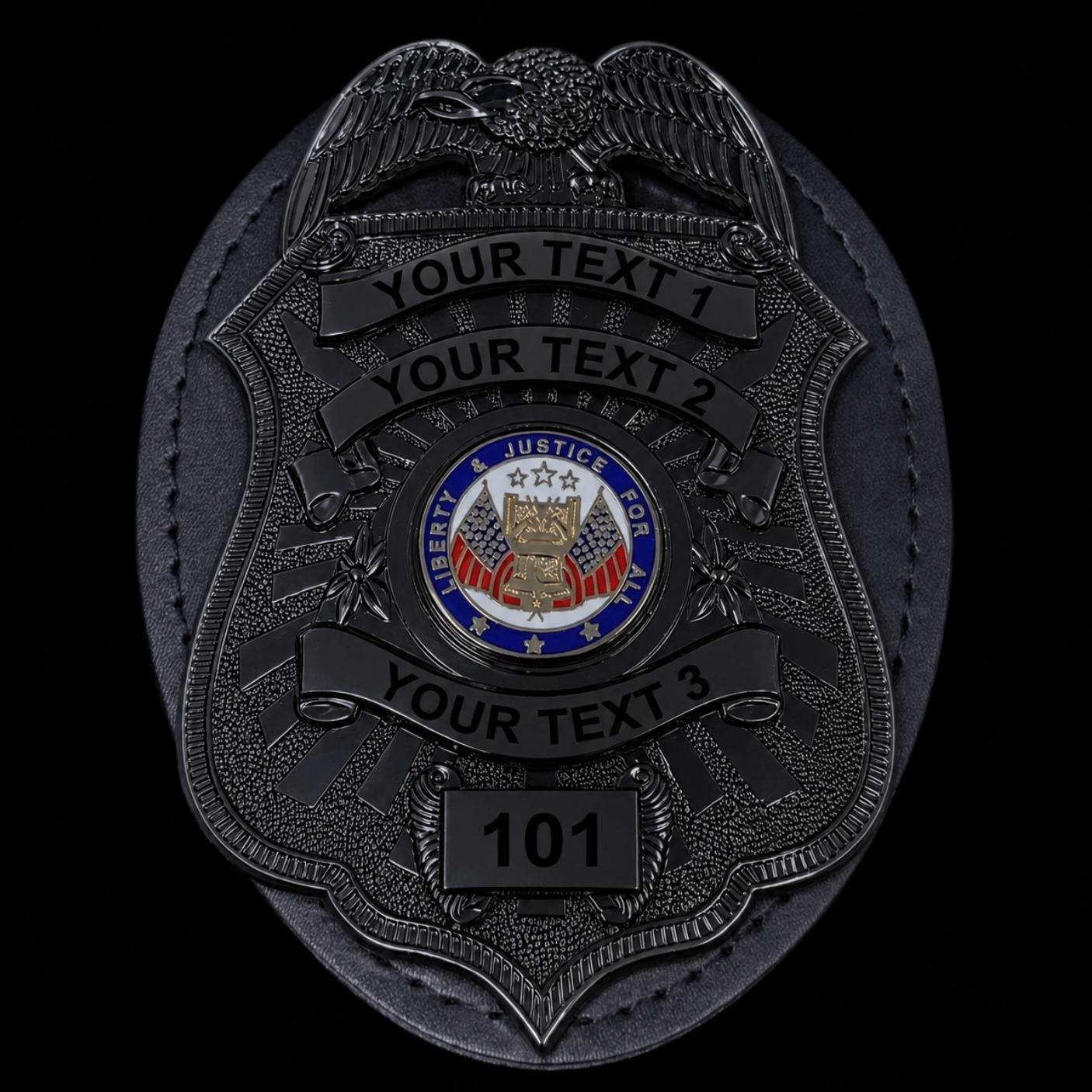 Customizable Badge MA25-Black