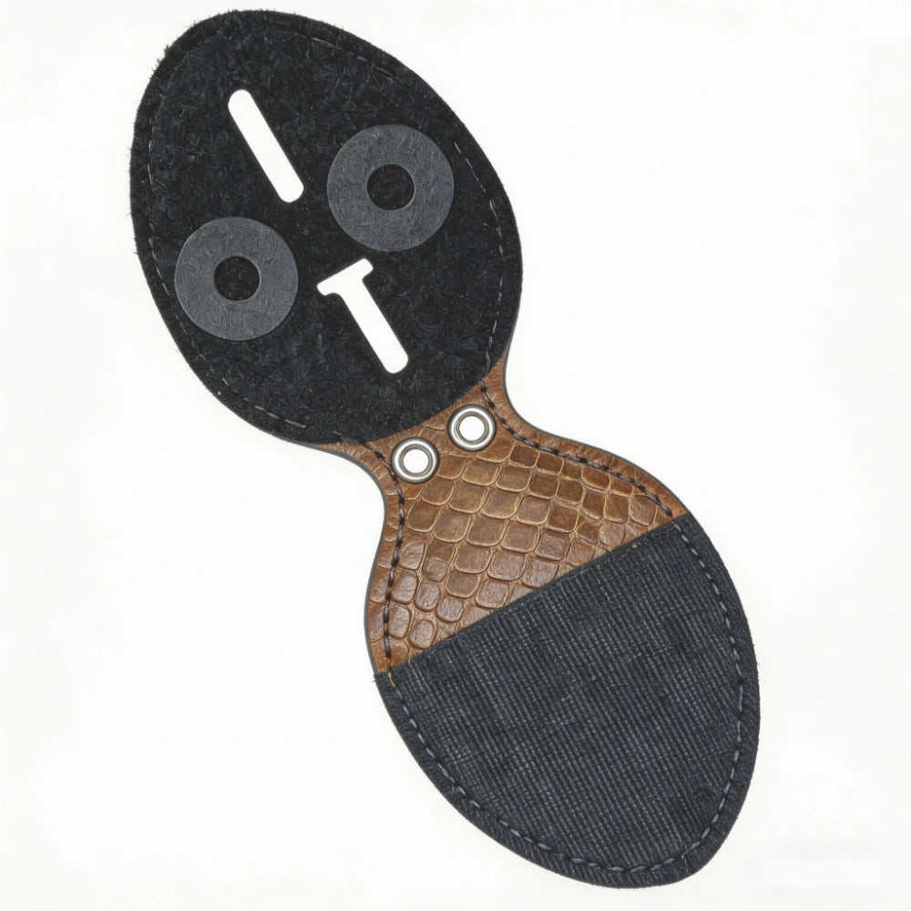 Personalized Genuine Leather Oval Police Badge Holder - S001 Case with Belt Clip & Neck Chain