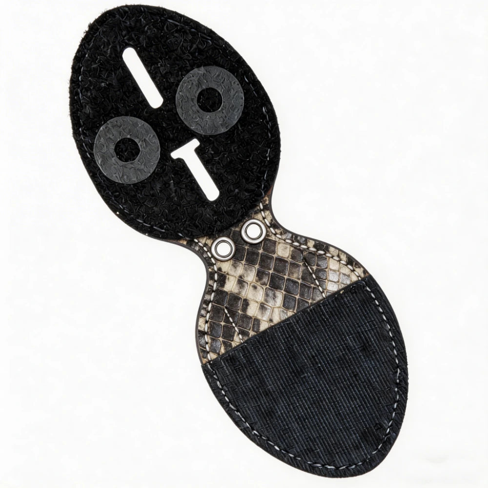 Personalized Genuine Leather Oval Police Badge Holder - S004 Case with Belt Clip & Neck Chain