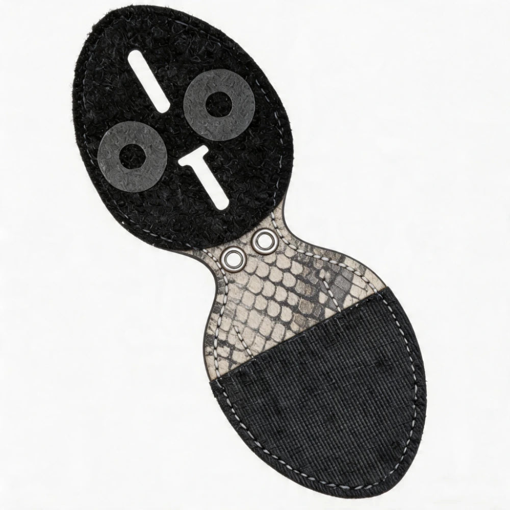 Personalized Genuine Leather Oval Police Badge Holder - P009 Case with Belt Clip & Neck Chain