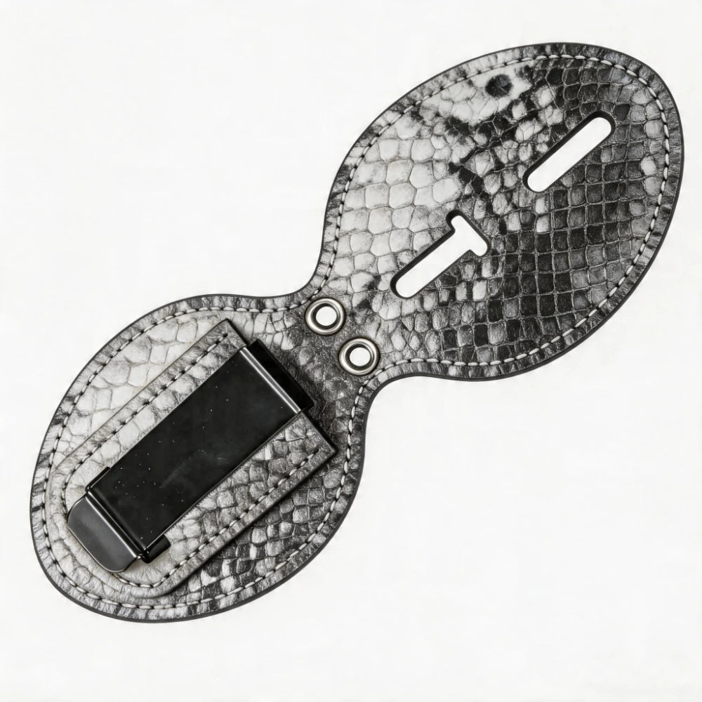 Personalized Genuine Leather Oval Police Badge Holder - P010 Case with Belt Clip & Neck Chain