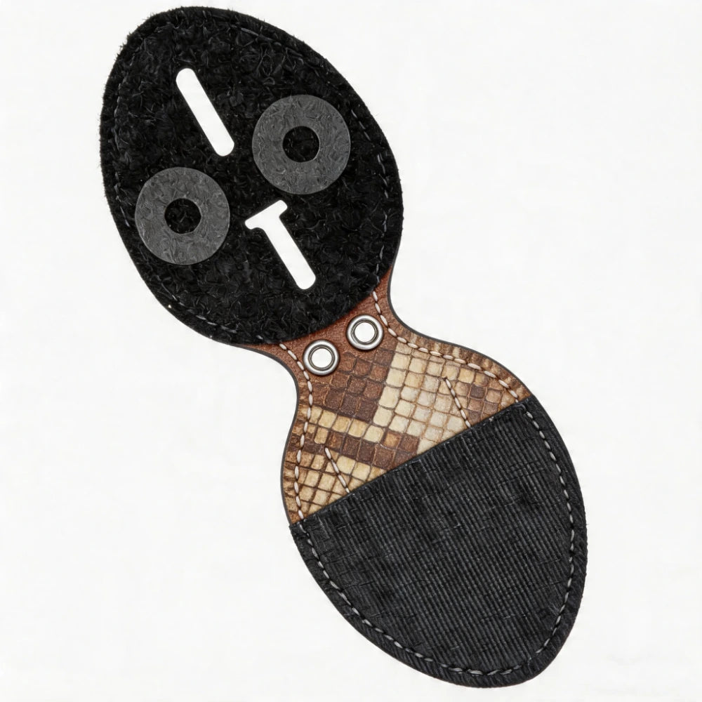 Personalized Genuine Leather Oval Police Badge Holder - P008 Case with Belt Clip & Neck Chain