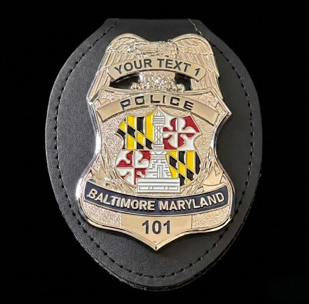 Baltimore Maryland Police Badge Customizable Number Replica Movie Props