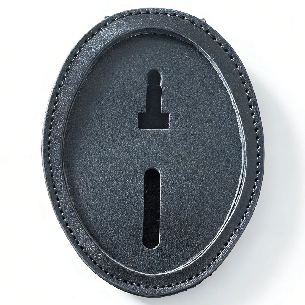 Vegan leather Oval Police Holder For LAPD Badges