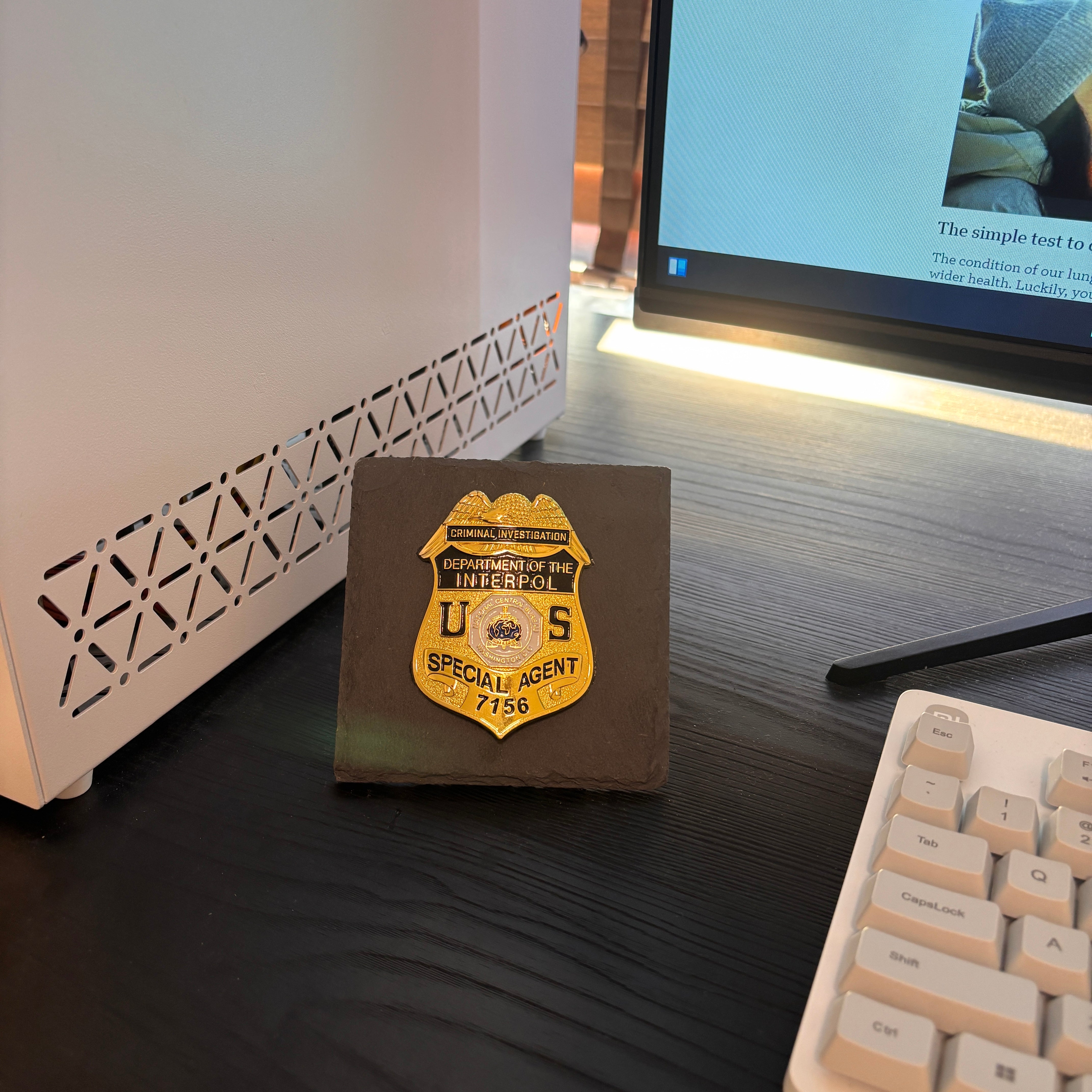 Dept of the interpol badge Plaques Law Enforcement Award & Recognition Collectible gifts retirement memorial