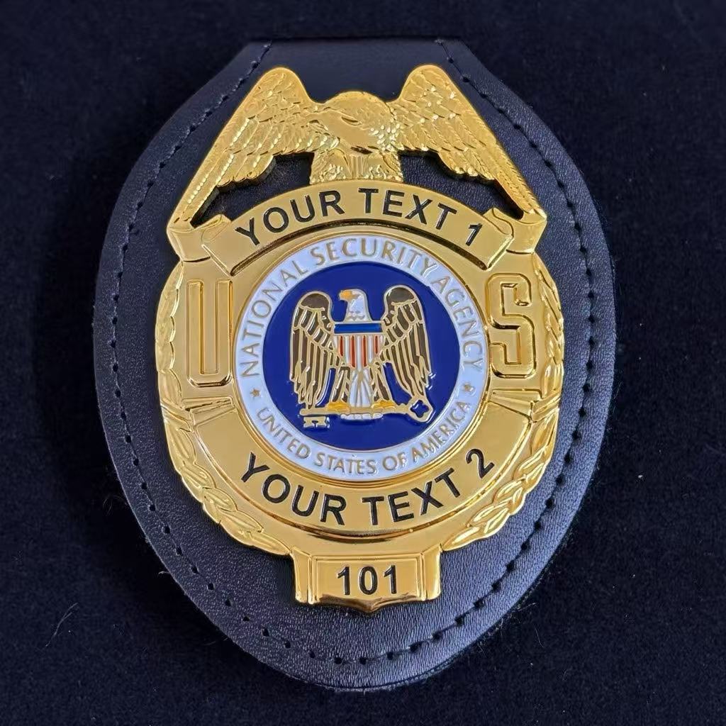 US NSA Customizable Number & Name Badge Replica Movie Props