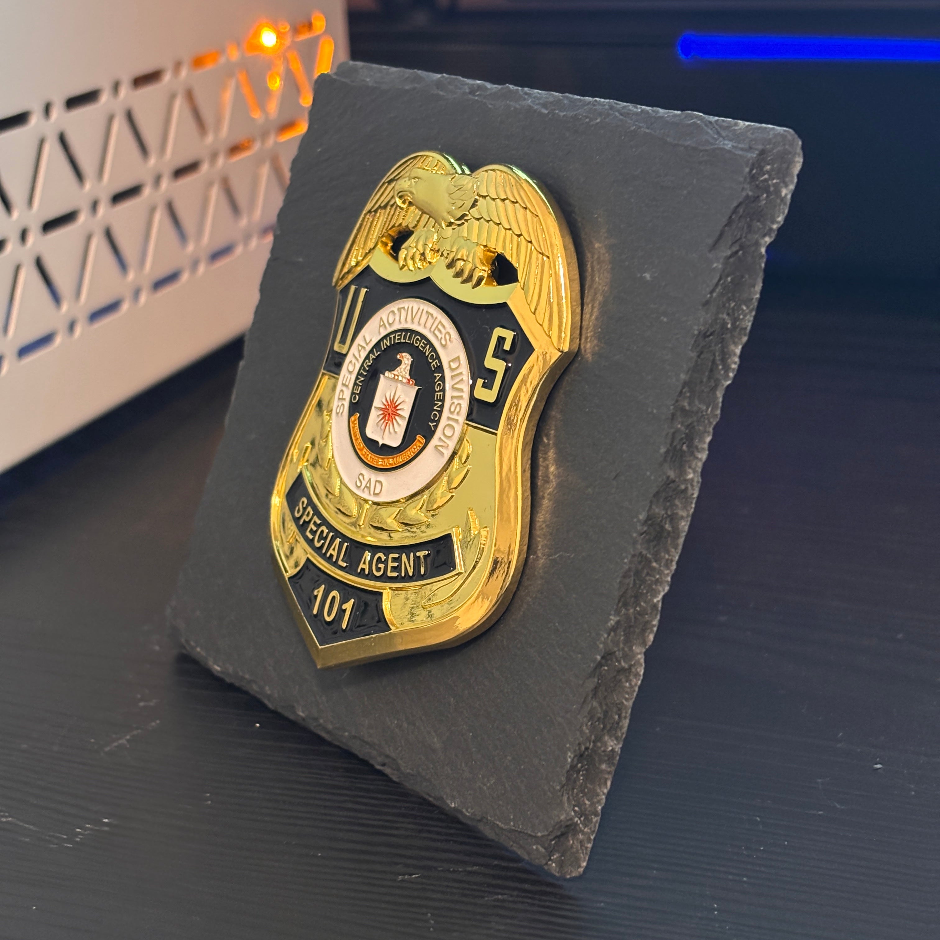 Special agent 101 badge Desk Decor,Law Enforcement Award & Recognition Collectible gifts retirement memorial