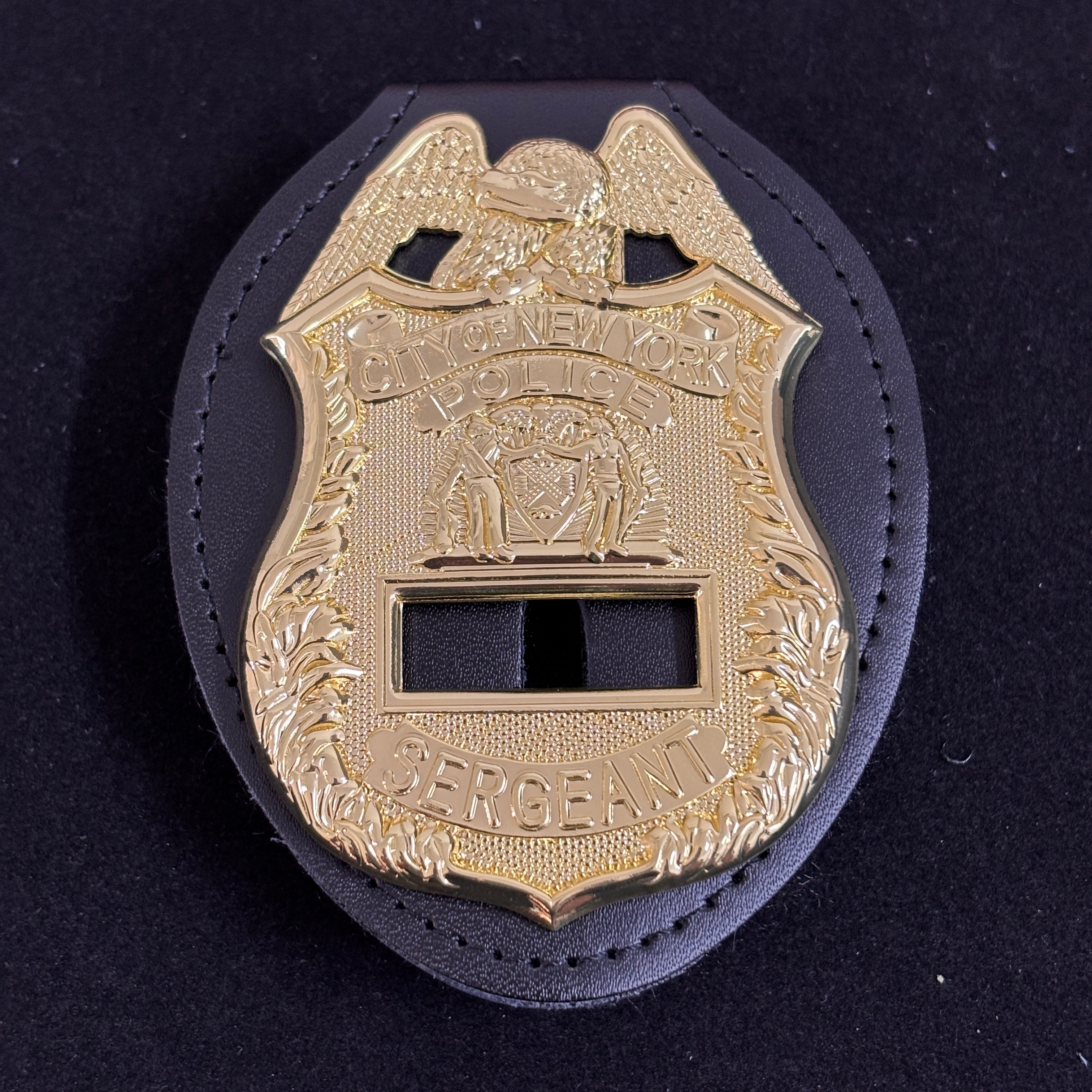 City Of New York Police Sergeant BADGE Replica Movie Props Customizable number