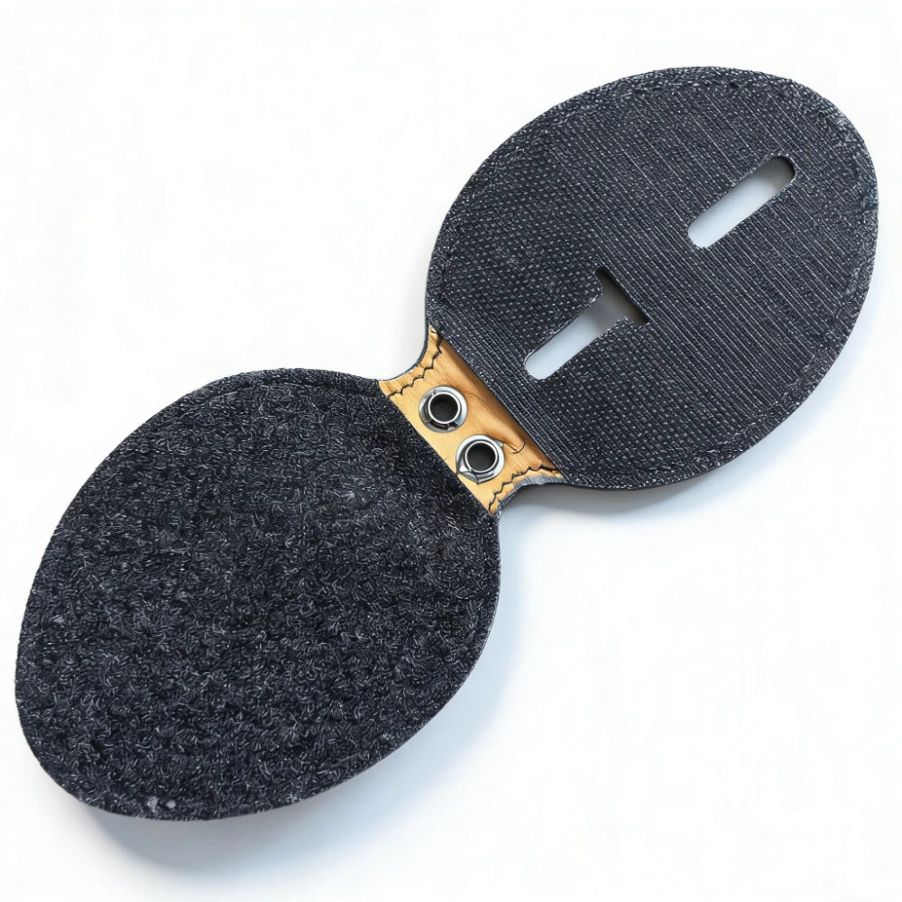 Personalized Genuine Leather Oval Police Badge Holder - Handmade Embossed Case with Belt Clip & Neck Chain