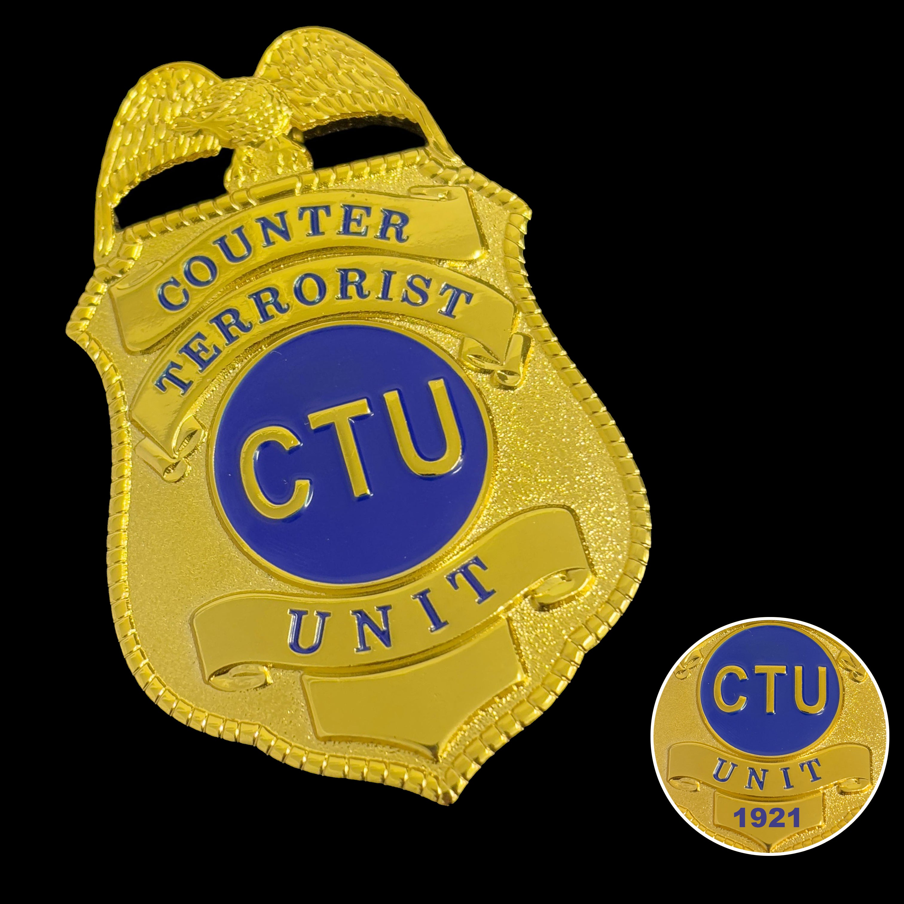 US Counter Terrorist Unit CTU Badge Replica Movie Props Customizable N