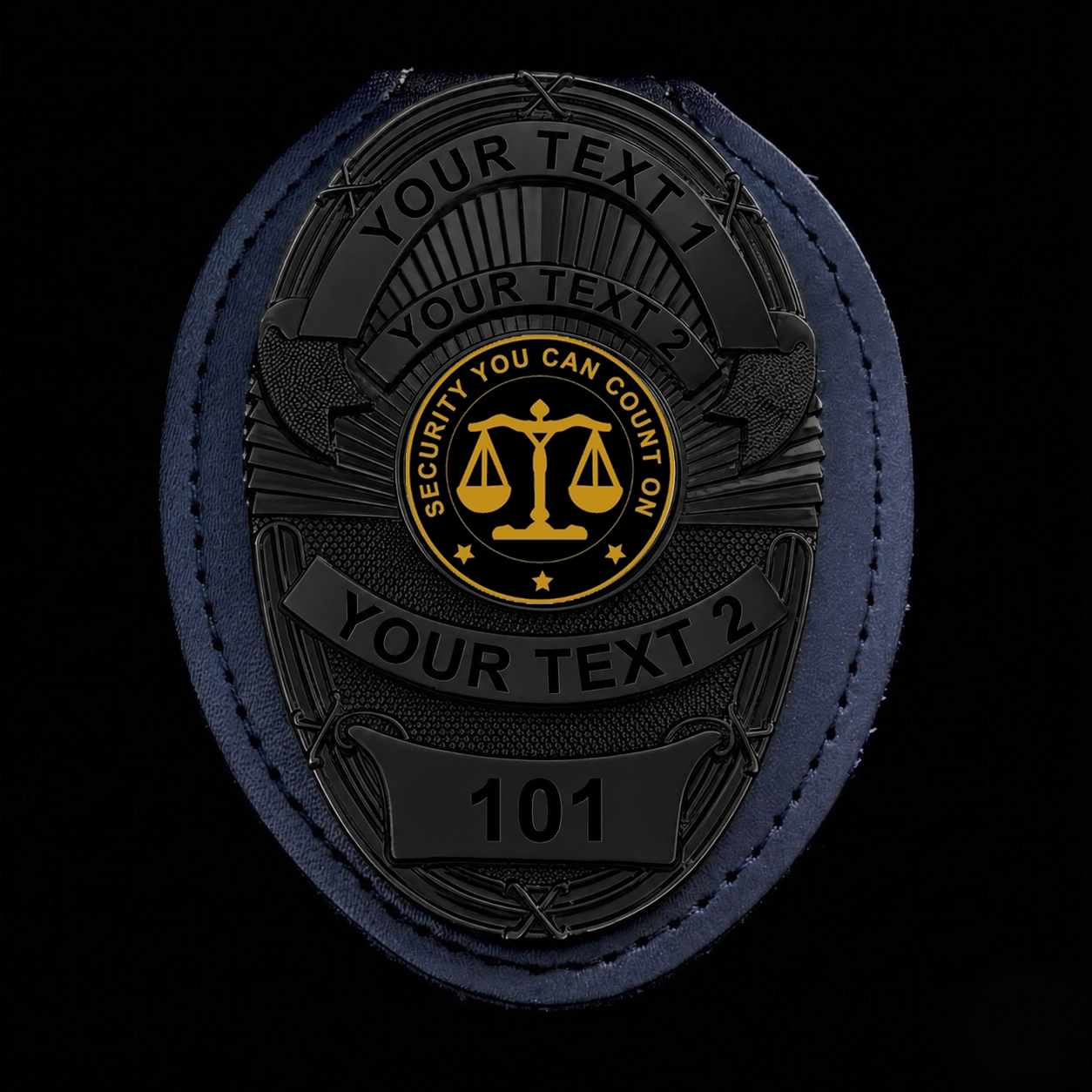 Customizable Badge MA18-Black