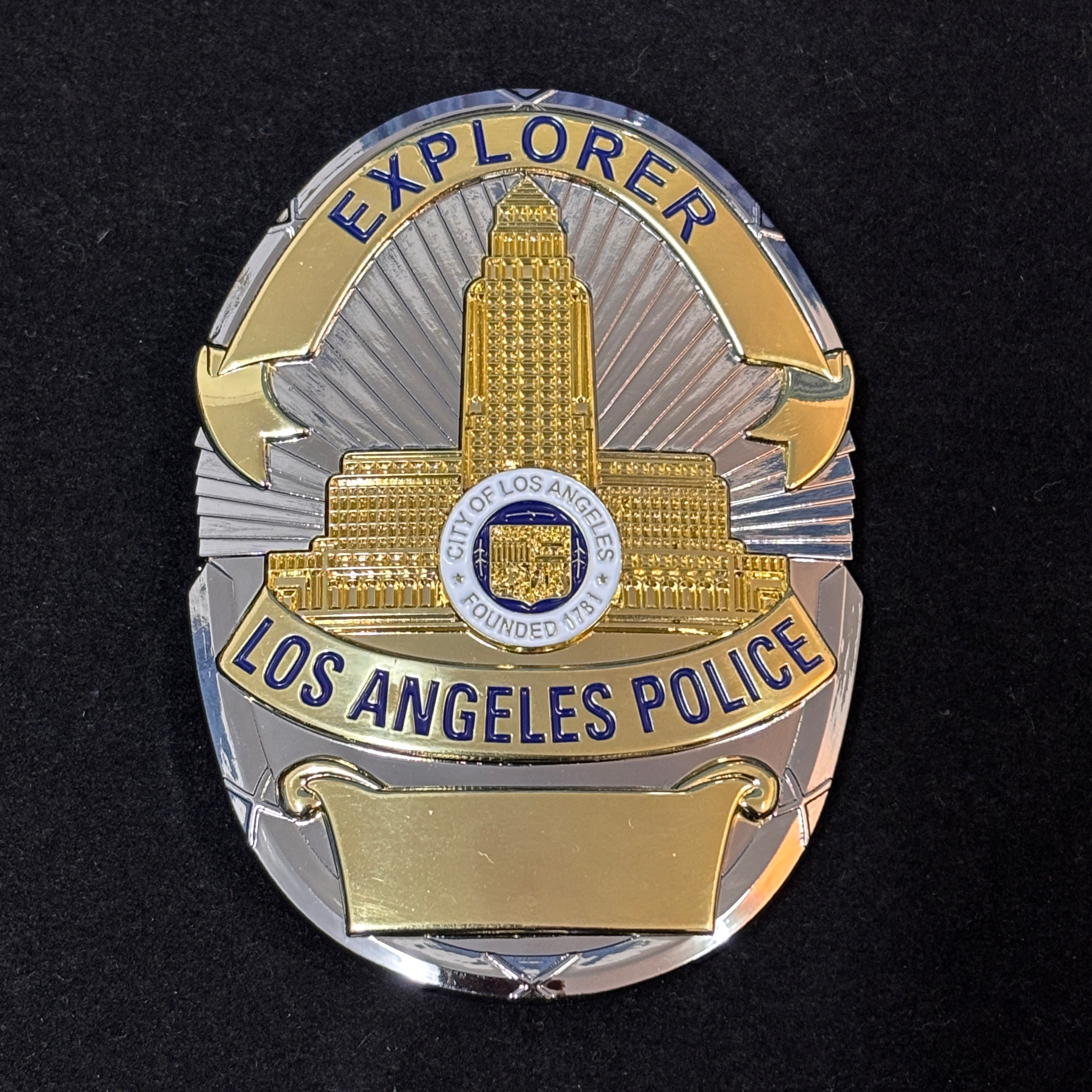 LAPD Los Angeles Explorer Police Office Badge Customizable Number