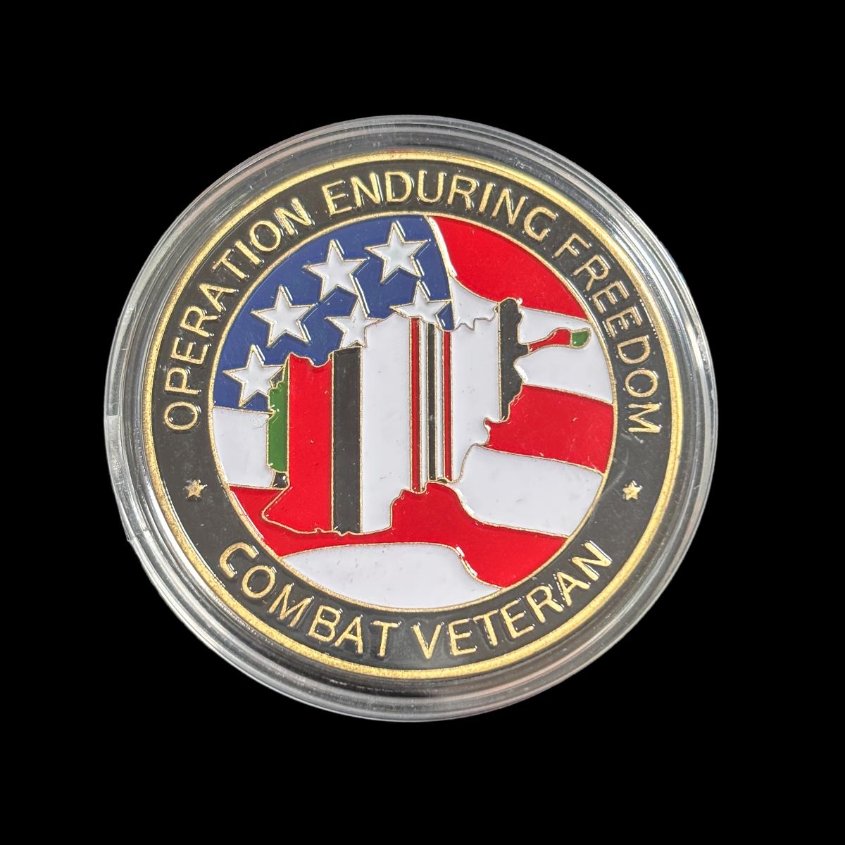 OPERATION ENDURING FREEDOM COMBAT VETERAN Challenge Coin