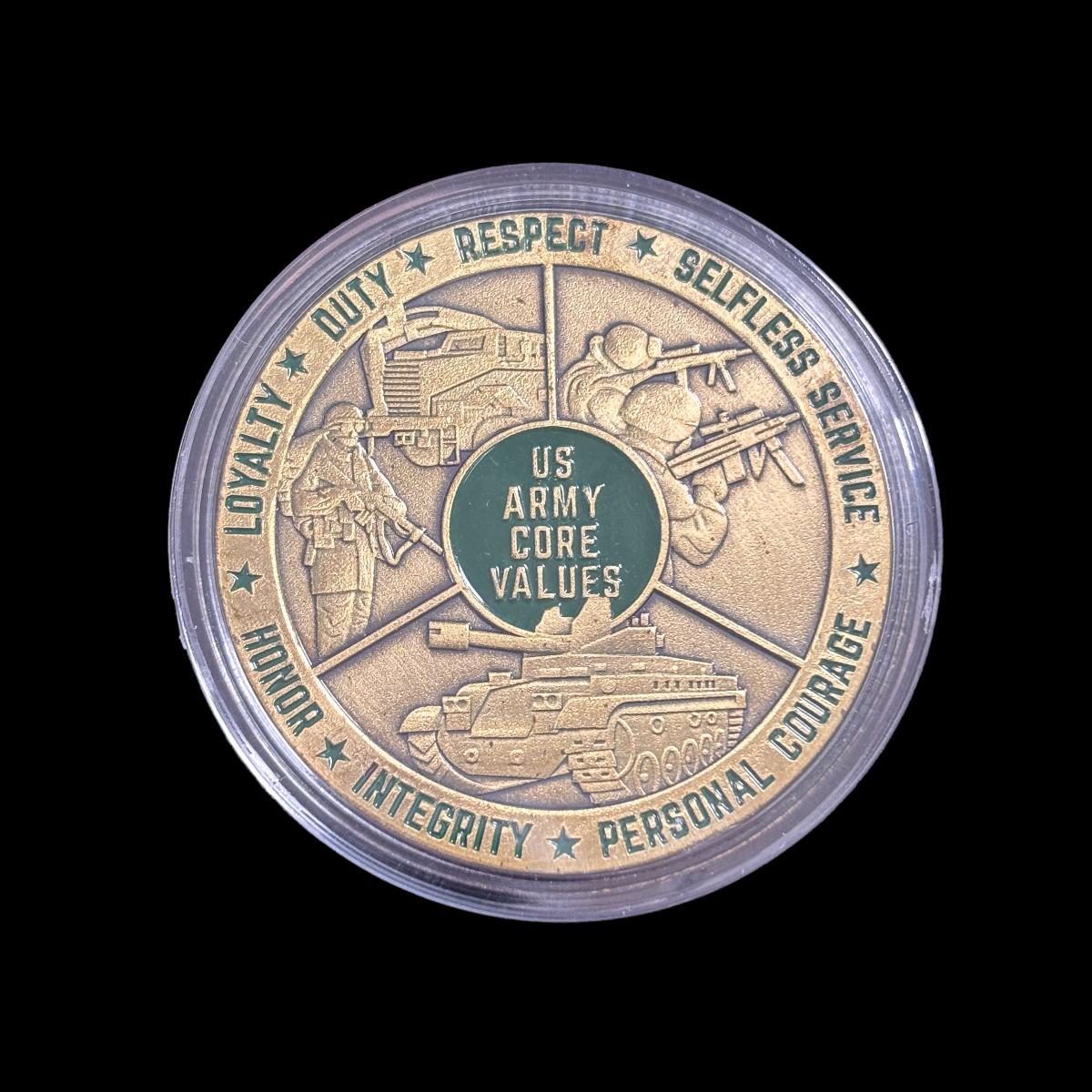 US ARMY CORE VALlEs Challenge Coin