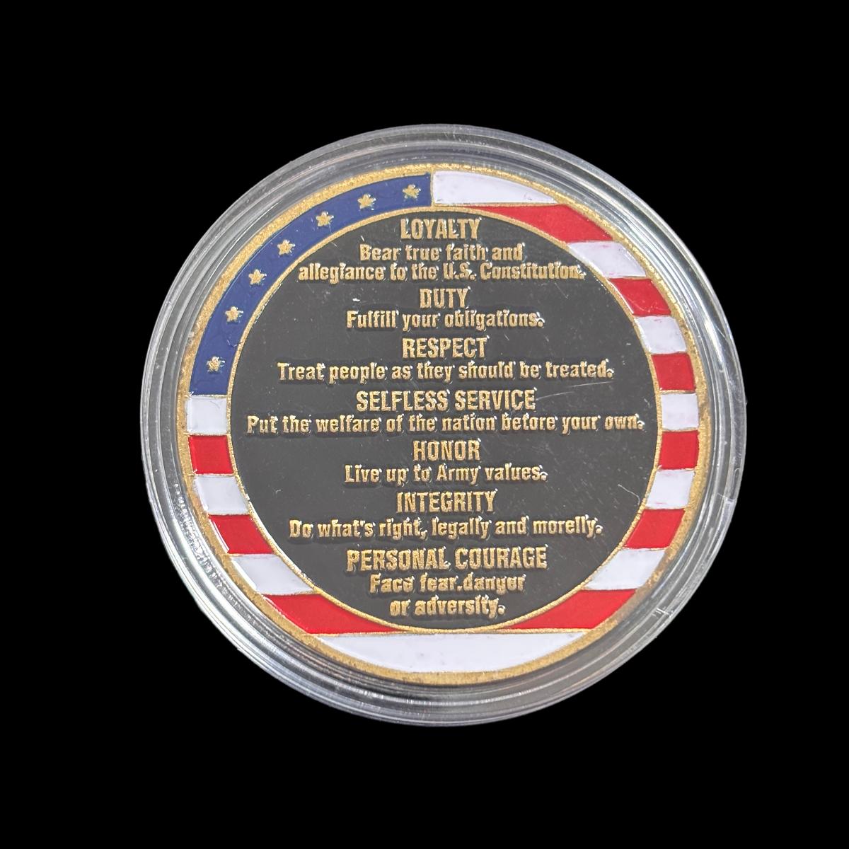 US ARMY CORE VALlEs Challenge Coin