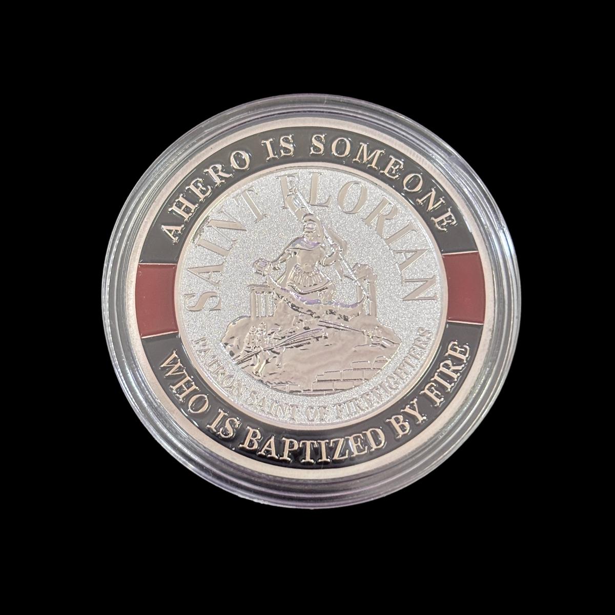 THE THIN RED LINE FIRST IN LAST OUT Challenge Coin