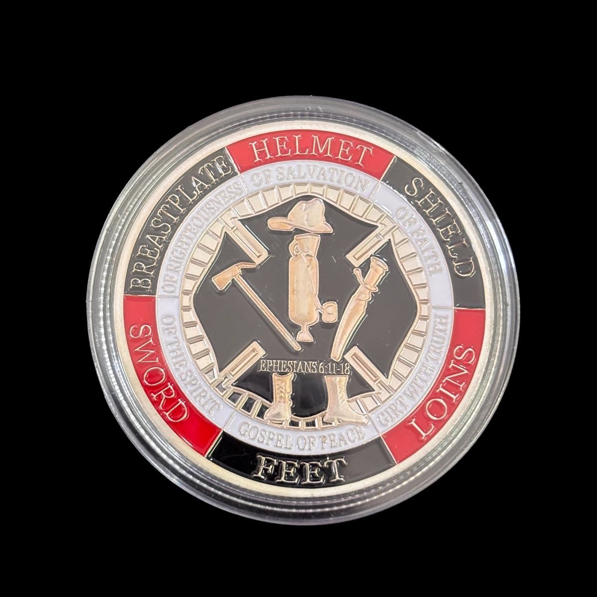 PUT ON THE ARMOR OF GOD PRAY ALWAYs Challenge Coin