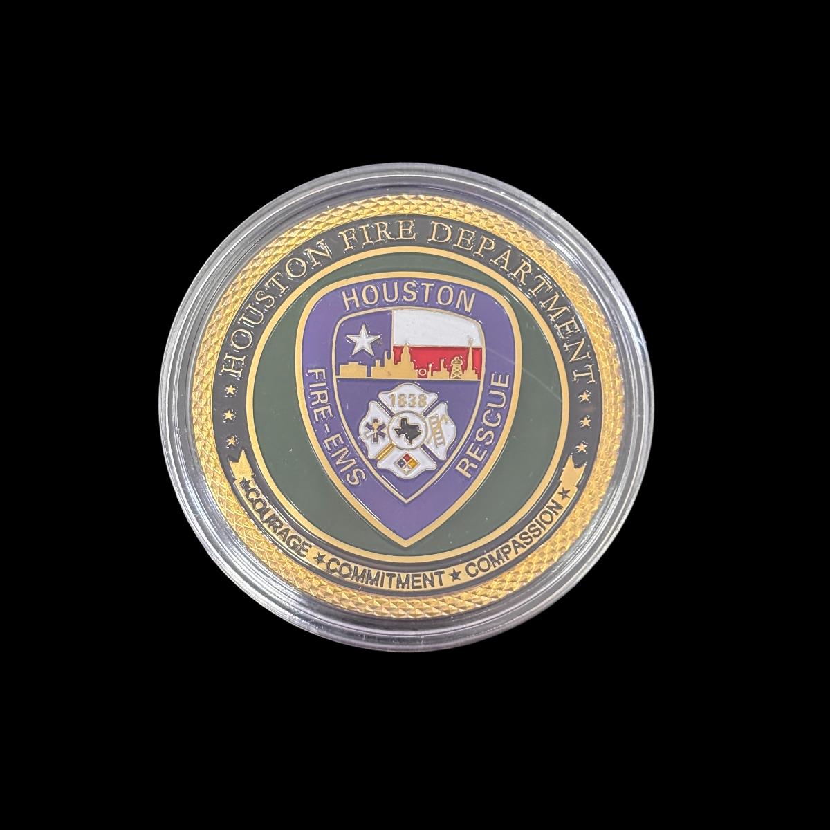 HOUSTON FIRE DEPARTMENT FIRE-EMS RESCUE Challenge Coin