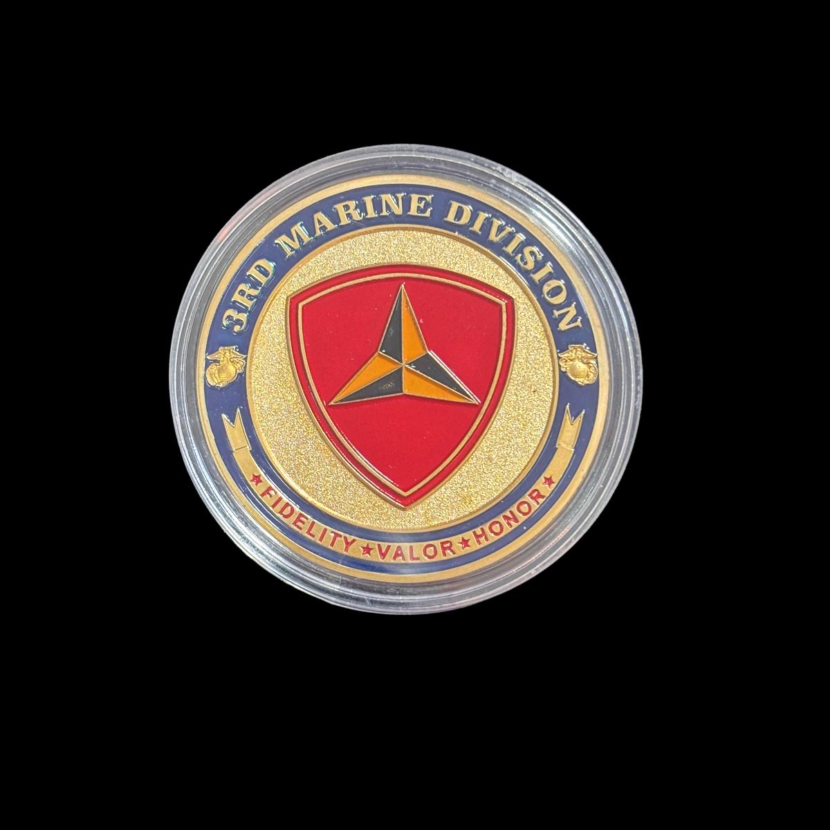 US MARINE CORPS 3RD MARINE DIVISION Challenge Coin