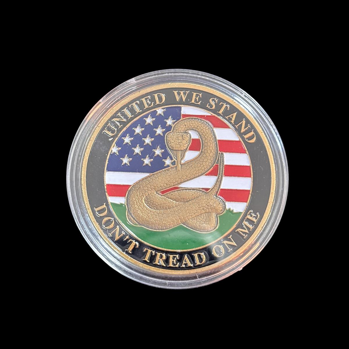 UNITED WE STAND DON'T TREAD ON ME JOHN F. KENNEDY Challenge Coin
