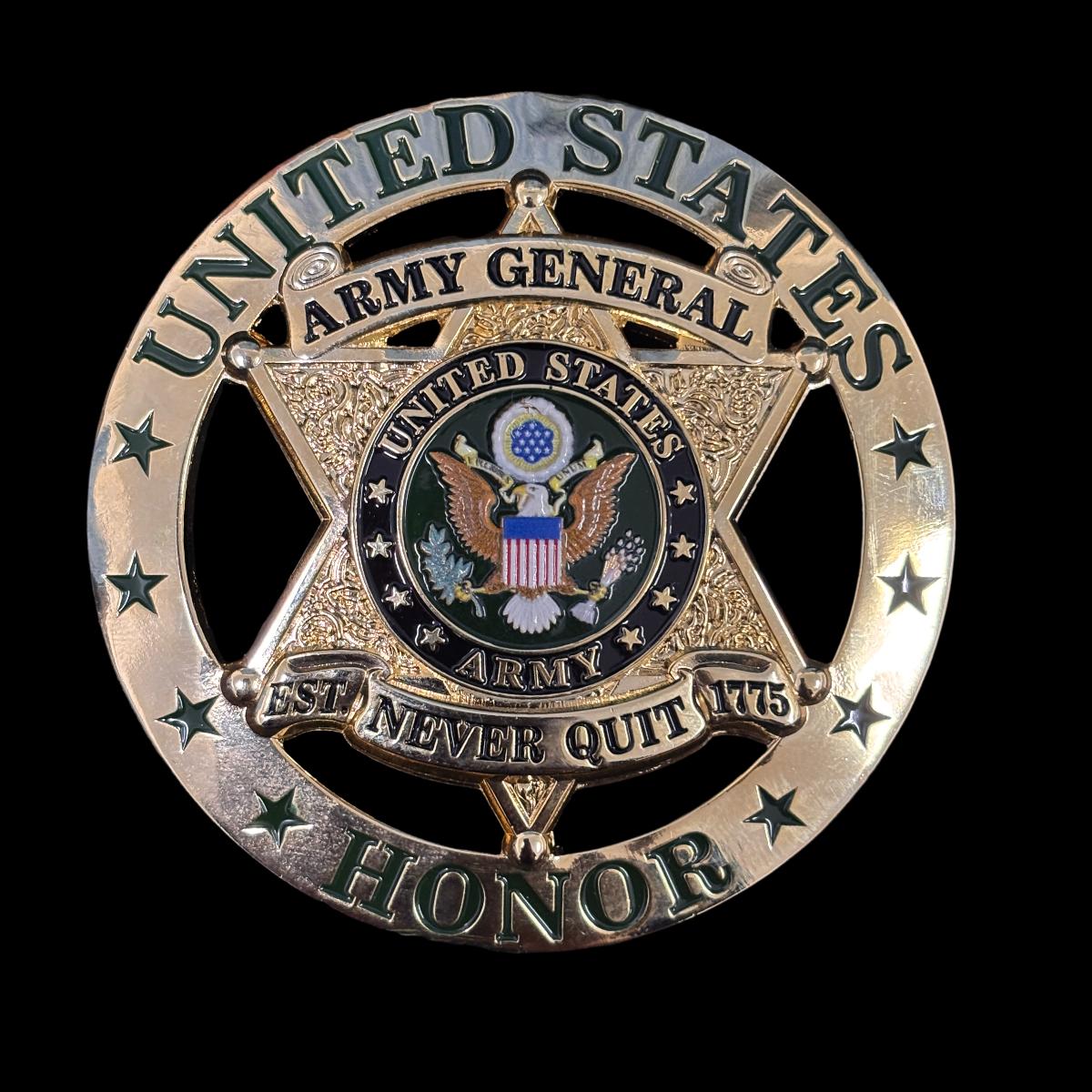 U.S. ARMY GENERAL HONOR BADGE Replica Movie Props