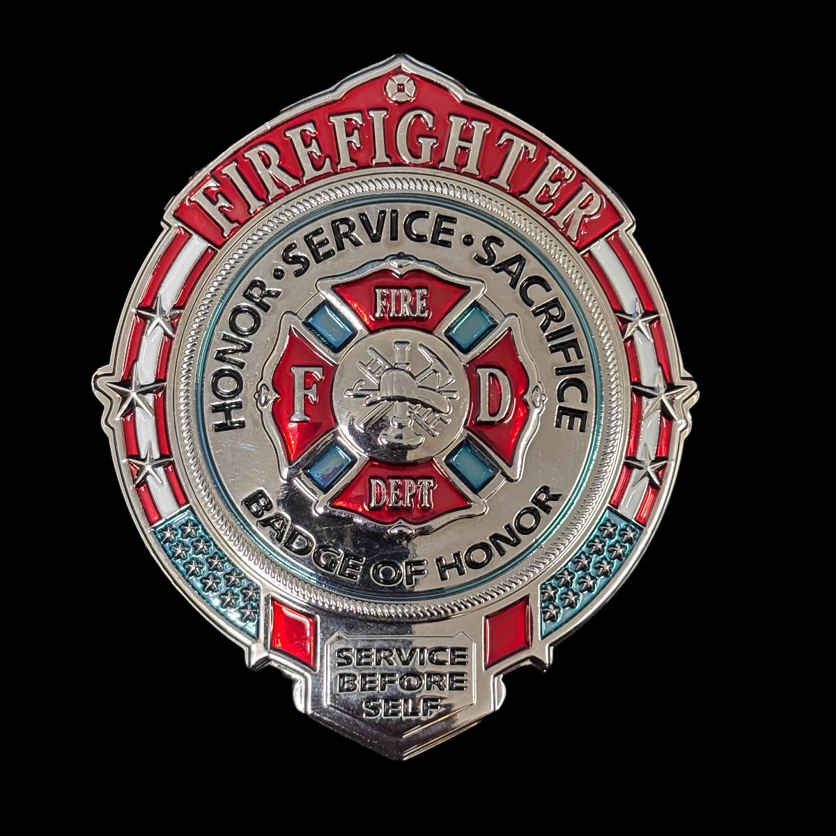 FIREFIGHTER HONOR SERVICE SACRIFICE BADGE Replica Movie Props