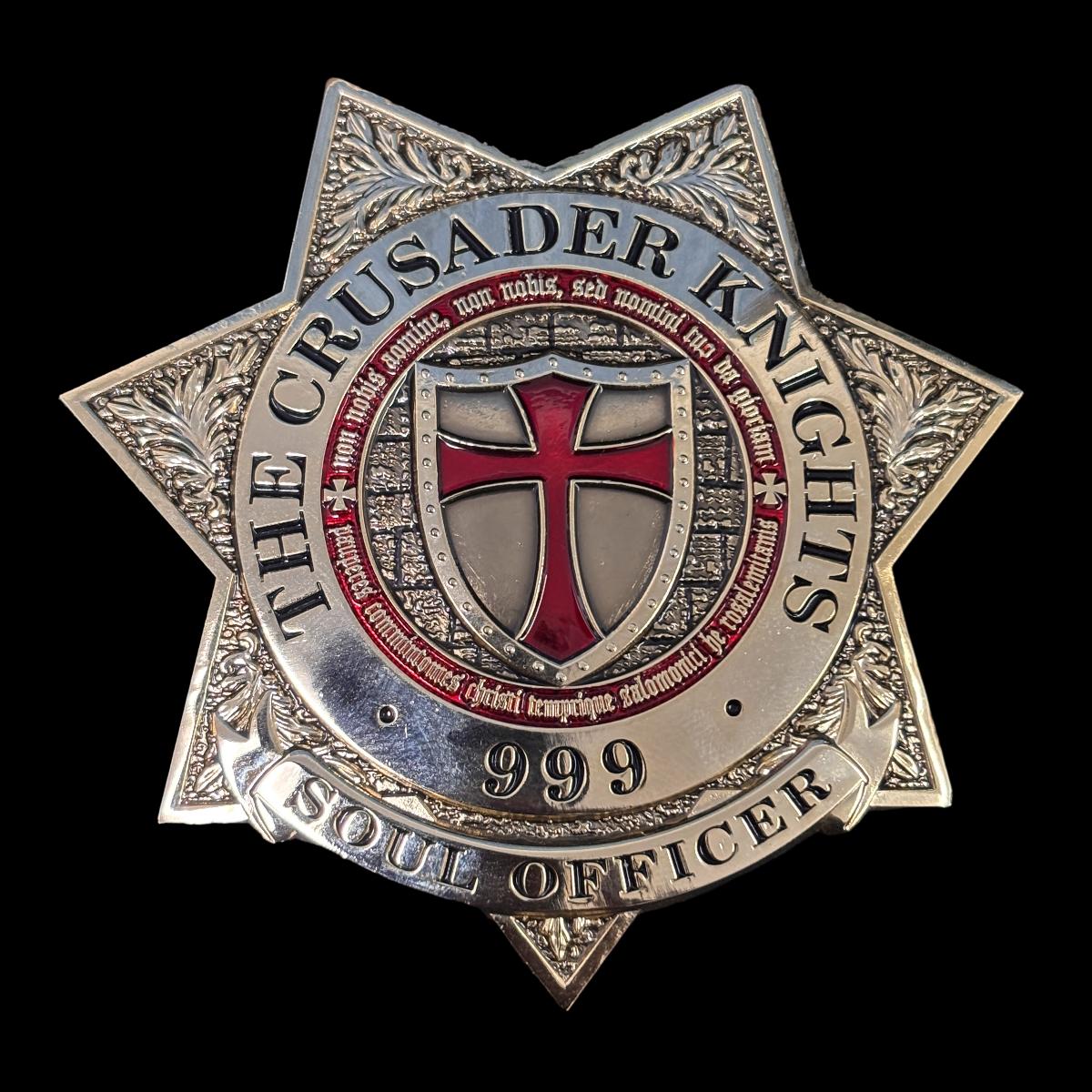 THE CRUSADER KNIGHTS SOUL OFFICER 999 BADGE Replica Movie Props